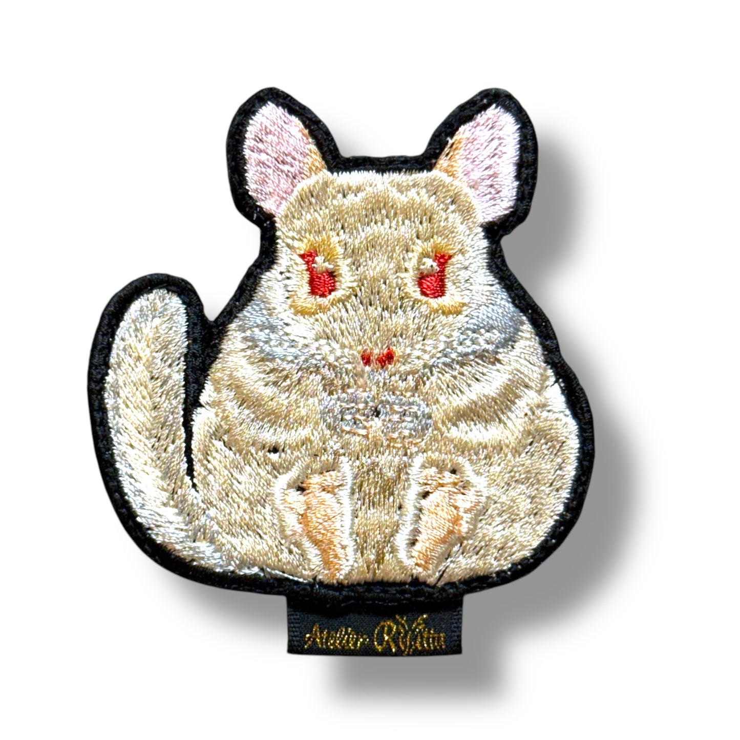 チンチラの刺繍ワッペン