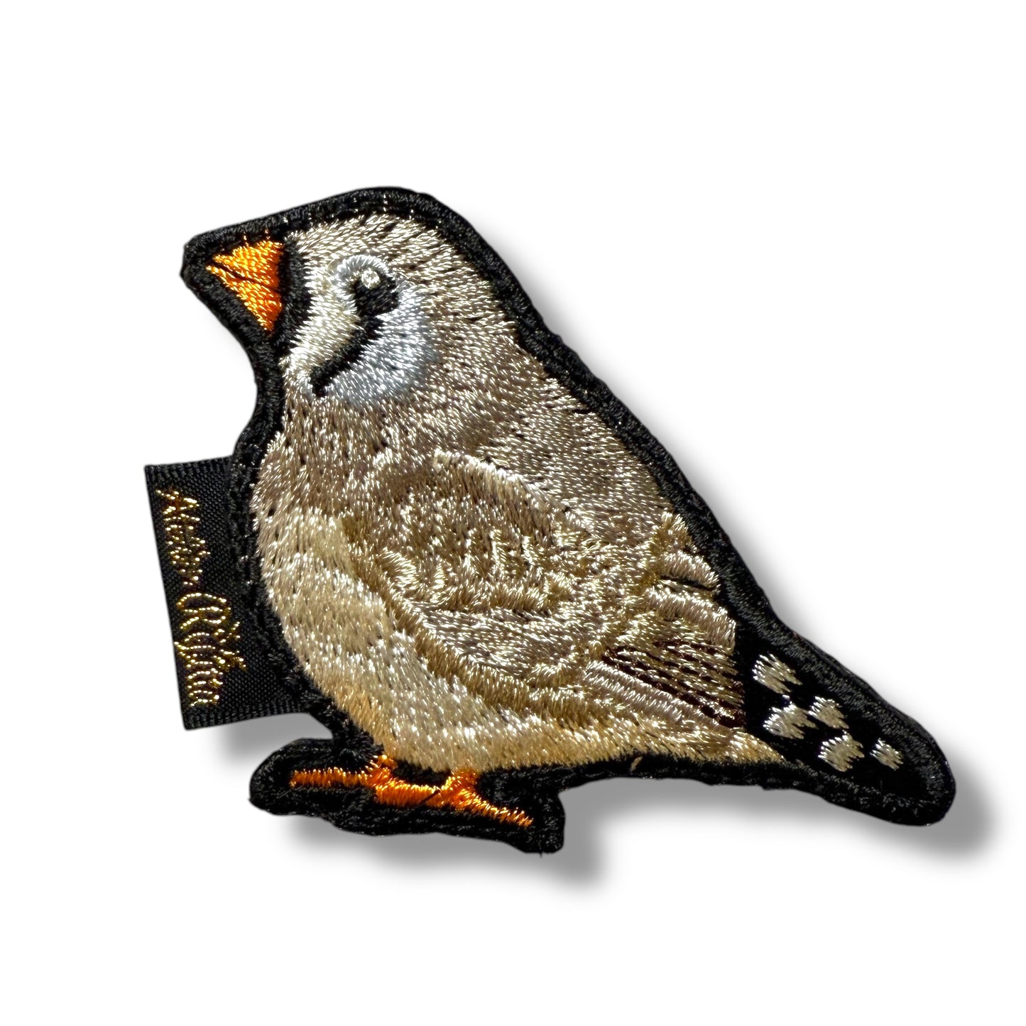 キンカチョウの刺繍ワッペン