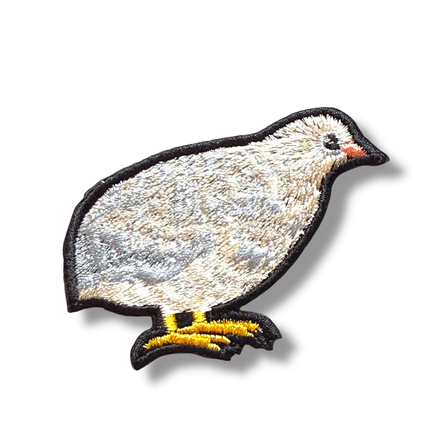 ヒメウズラの刺繍ワッペン