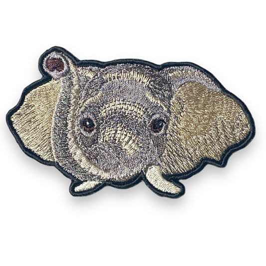 アフリカゾウの刺繍ワッペン