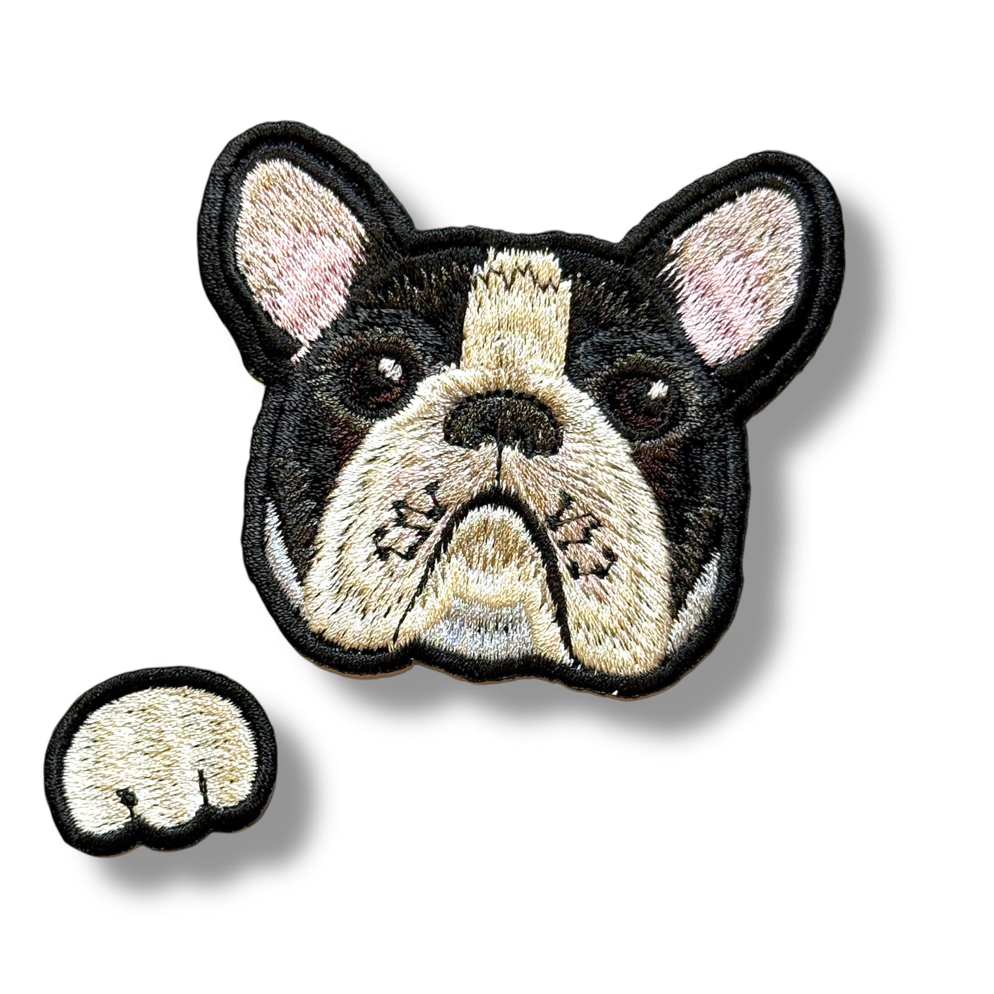 フレンチブルドッグの刺繍ワッペン