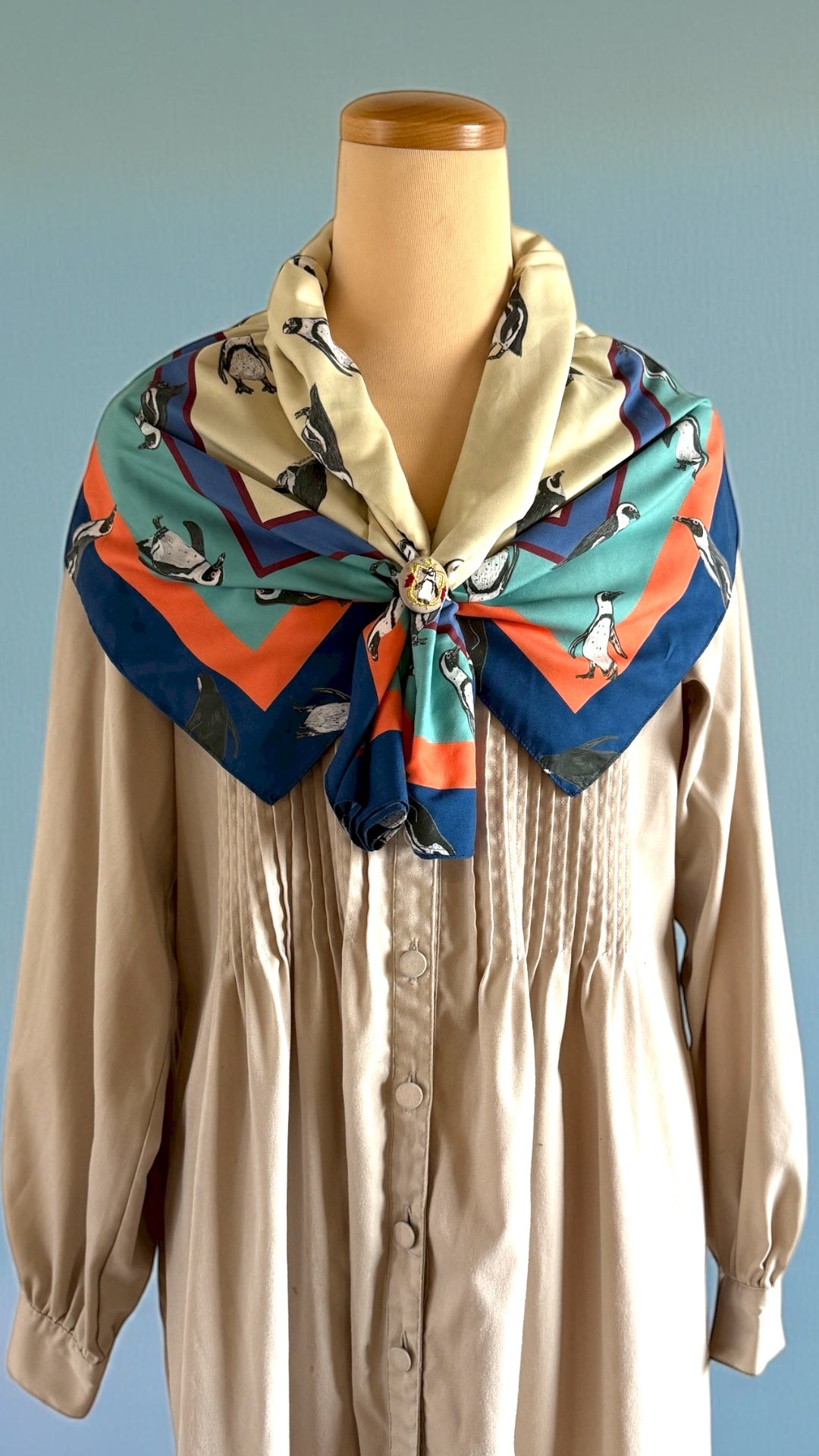 ケープペンギンの大判スカーフ