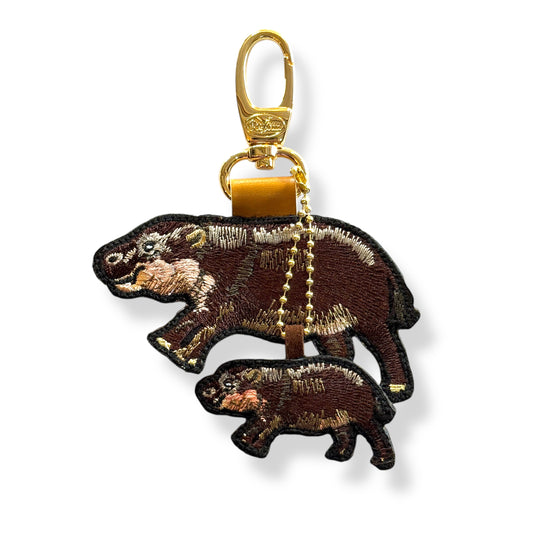 コビトカバの刺繍ワッペン