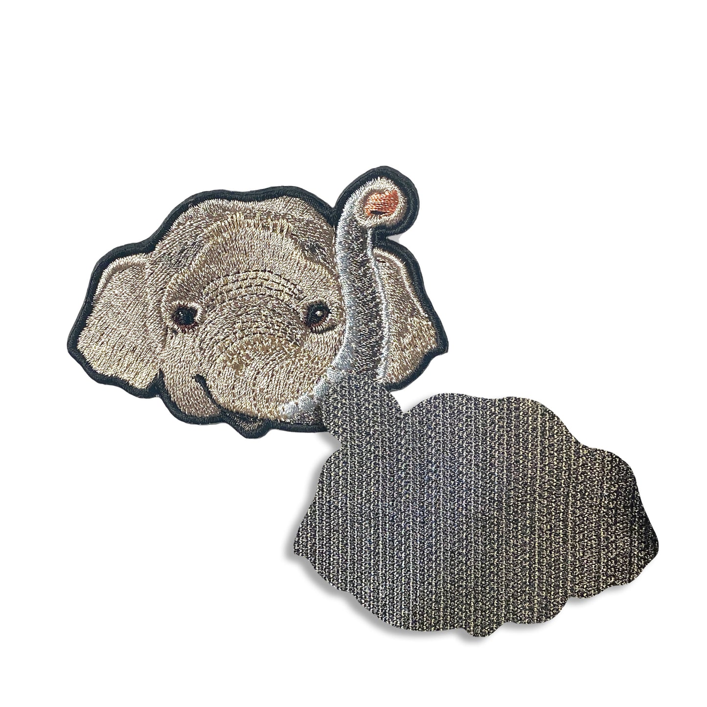 アジアゾウの刺繍ワッペン