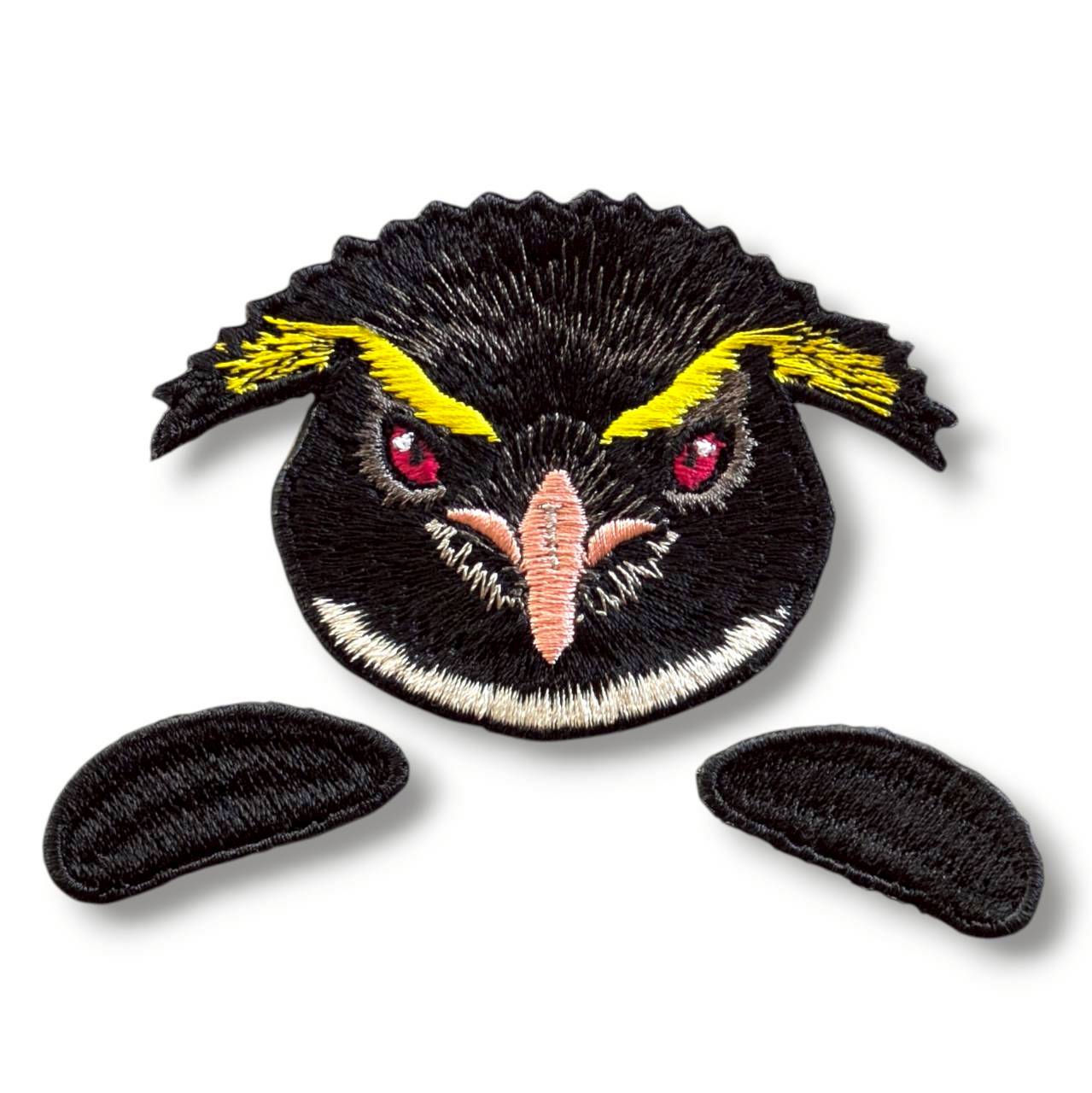 イワトビペンギンの証明写真刺繍ワッペン