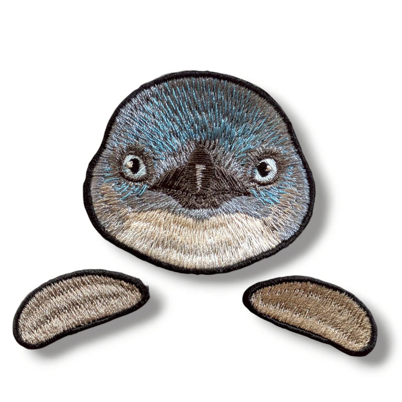コガタペンギンの証明写真刺繍ワッペン