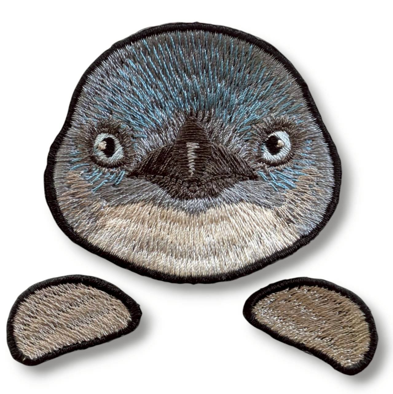 コガタペンギンの証明写真刺繍ワッペン