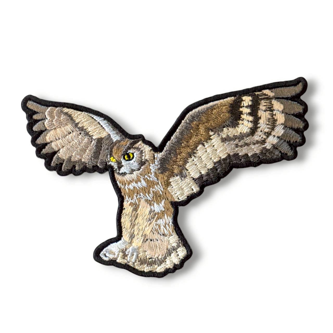 アフリカワシミミズクの刺繍ワッペン