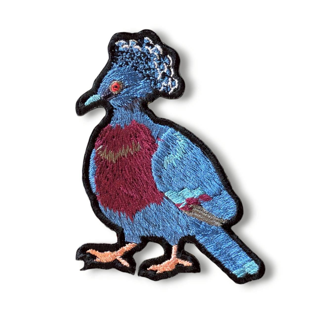 オウギバトの刺繍ワッペン