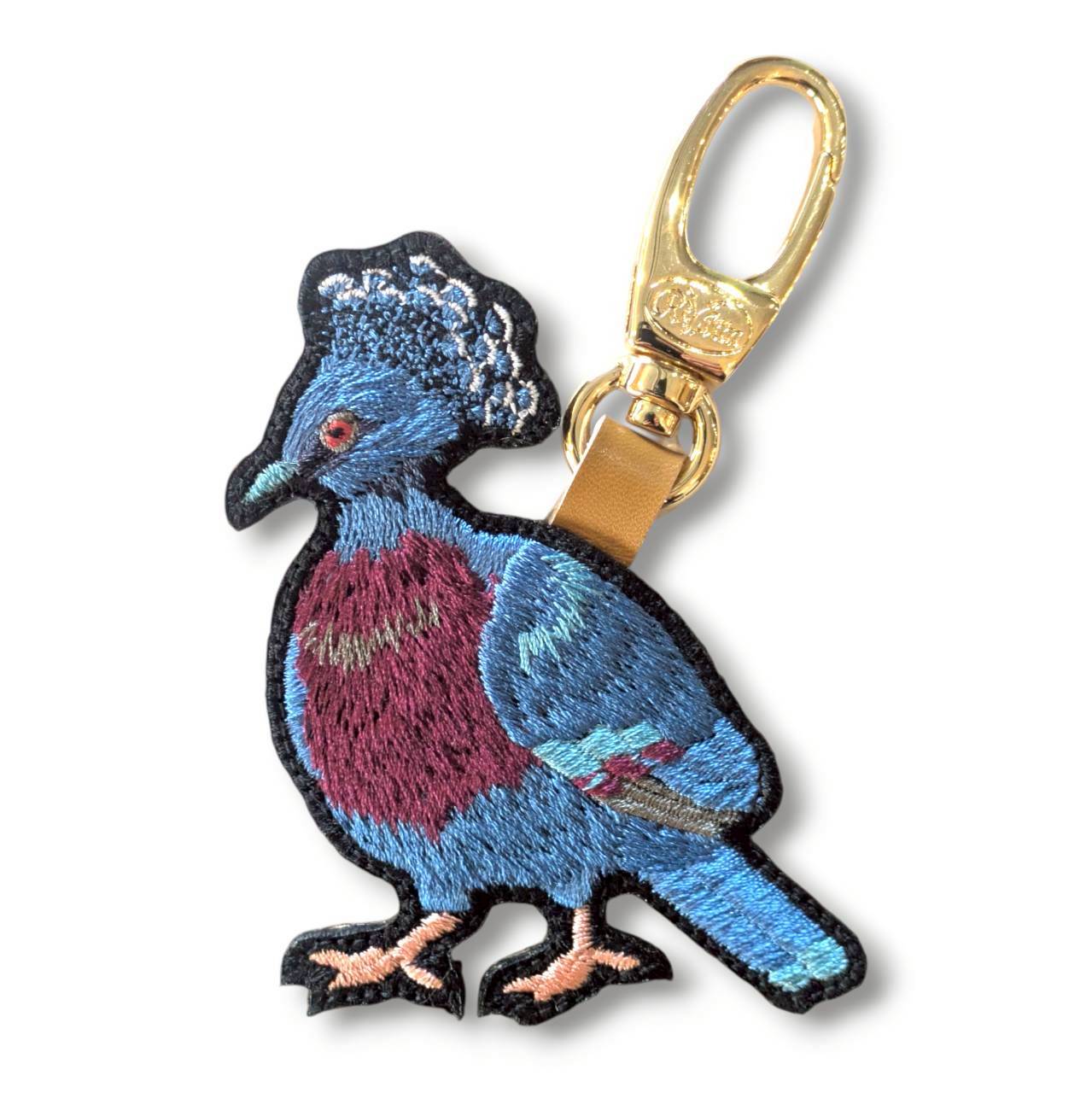 オウギバトの刺繍ワッペン