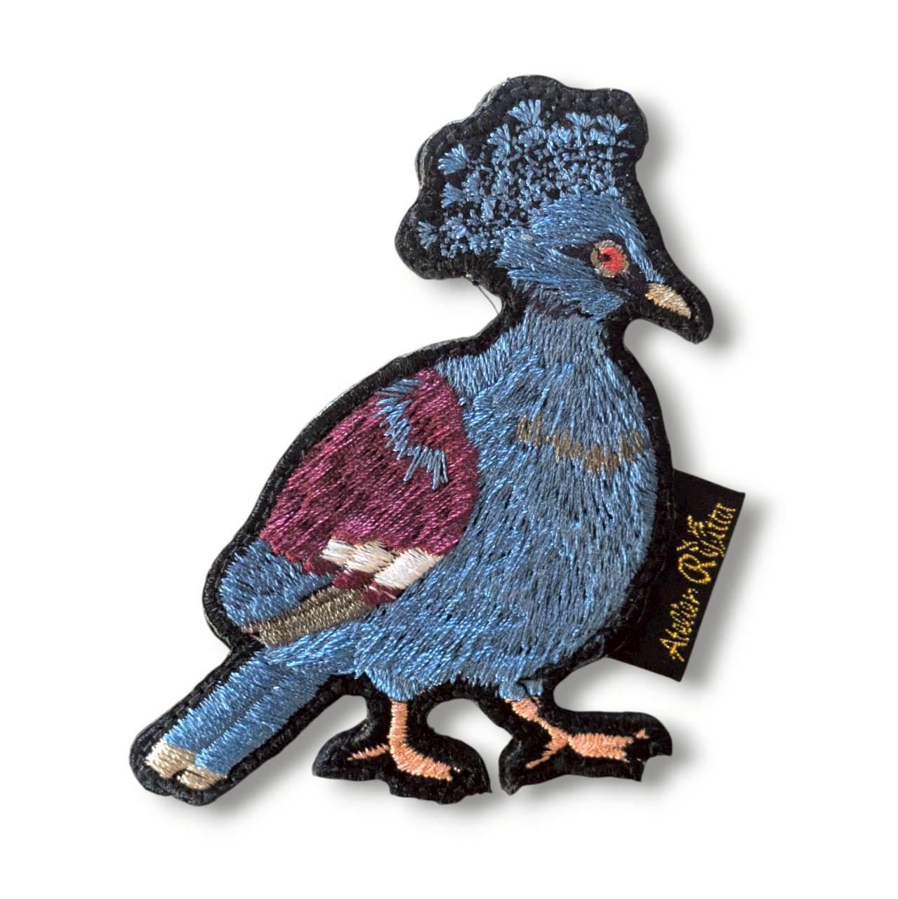 カンムリバトの刺繍ワッペン