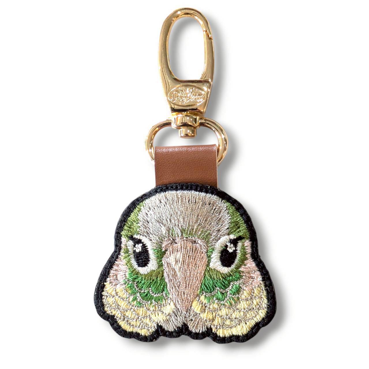ウロコインコの証明写真刺繍ワッペン