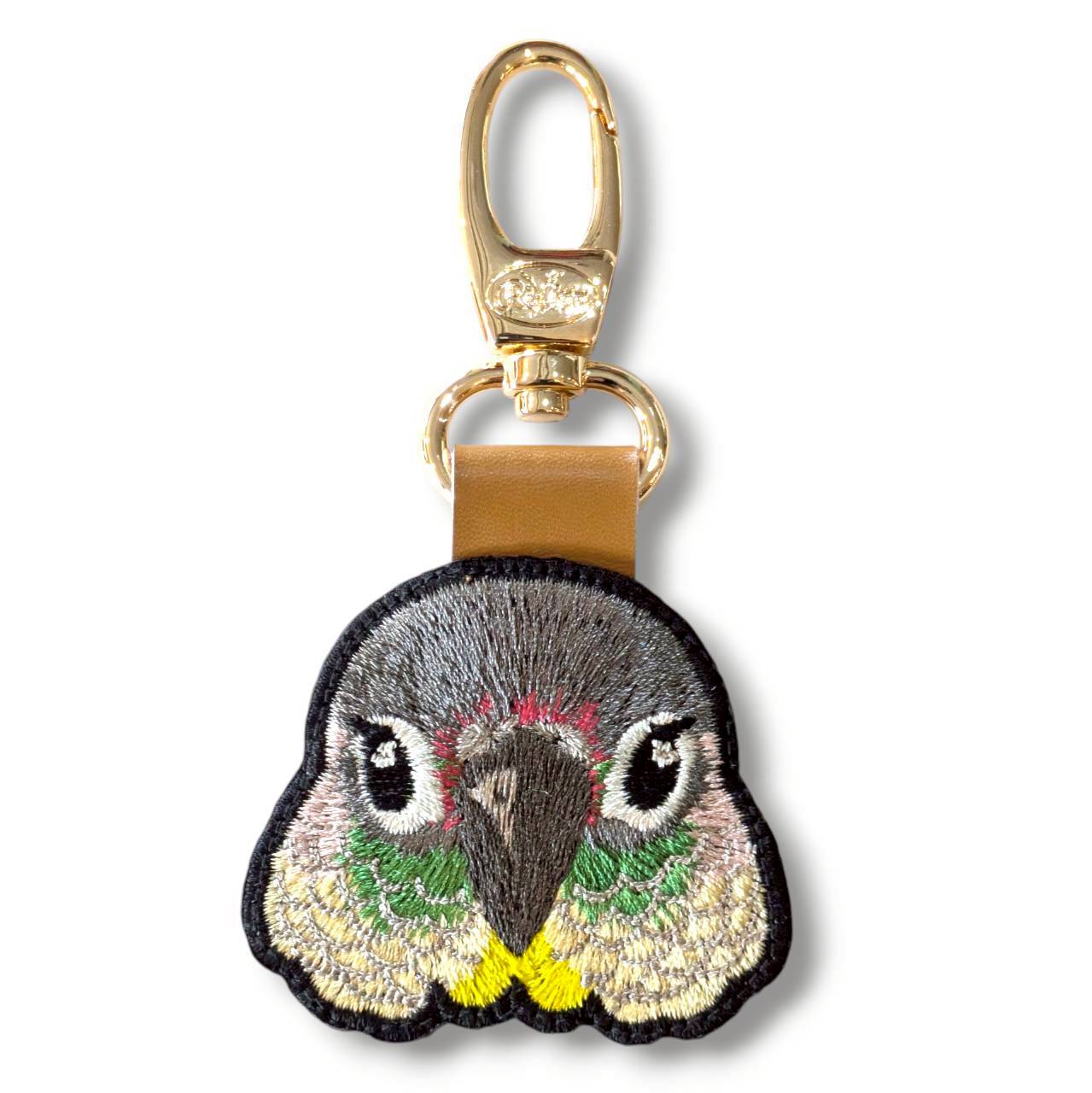 ウロコインコの証明写真刺繍ワッペン