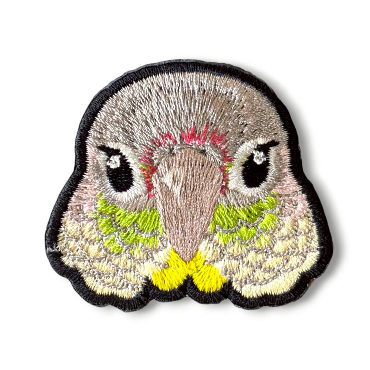 ウロコインコの証明写真刺繍ワッペン
