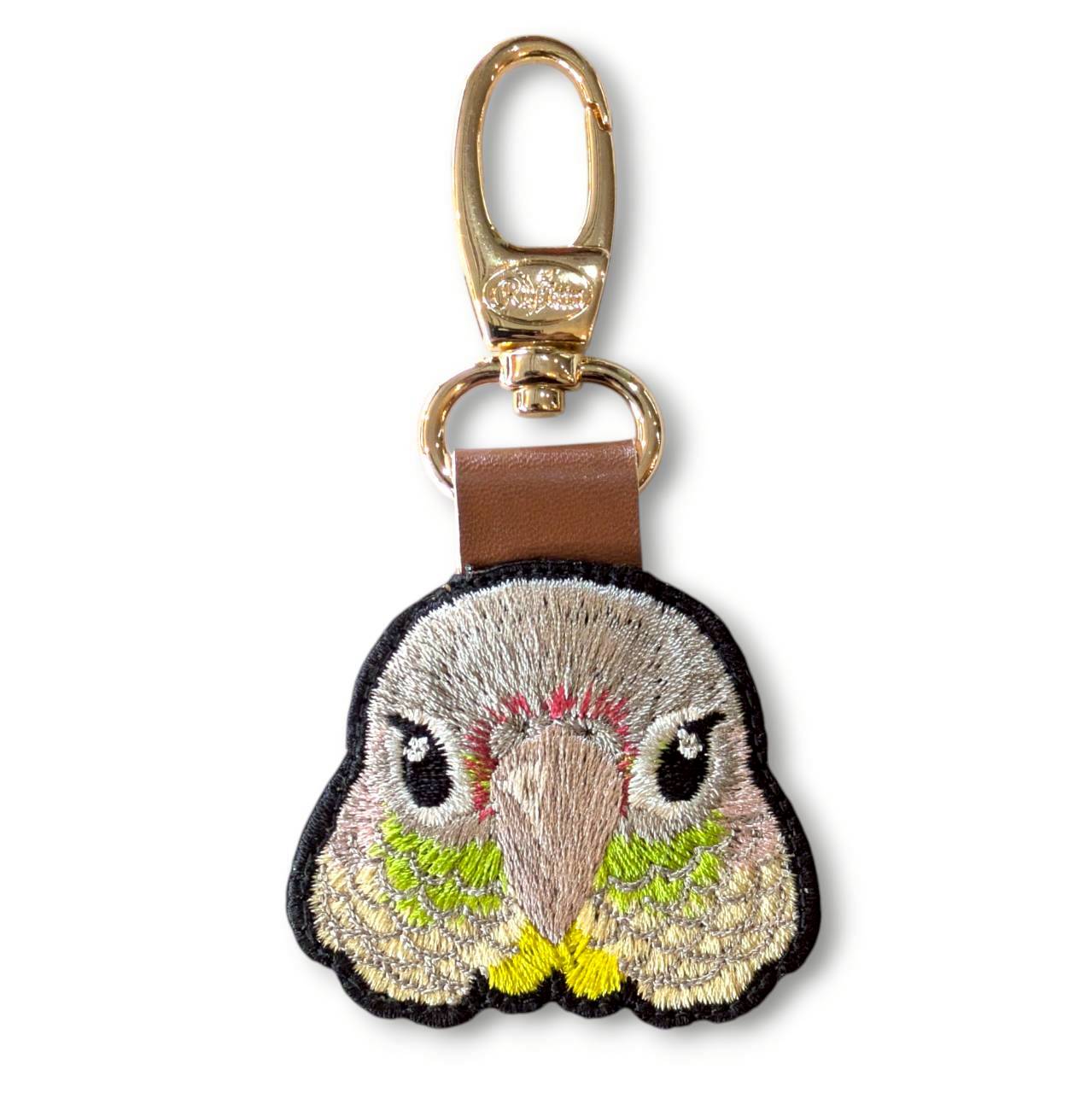 ウロコインコの証明写真刺繍ワッペン