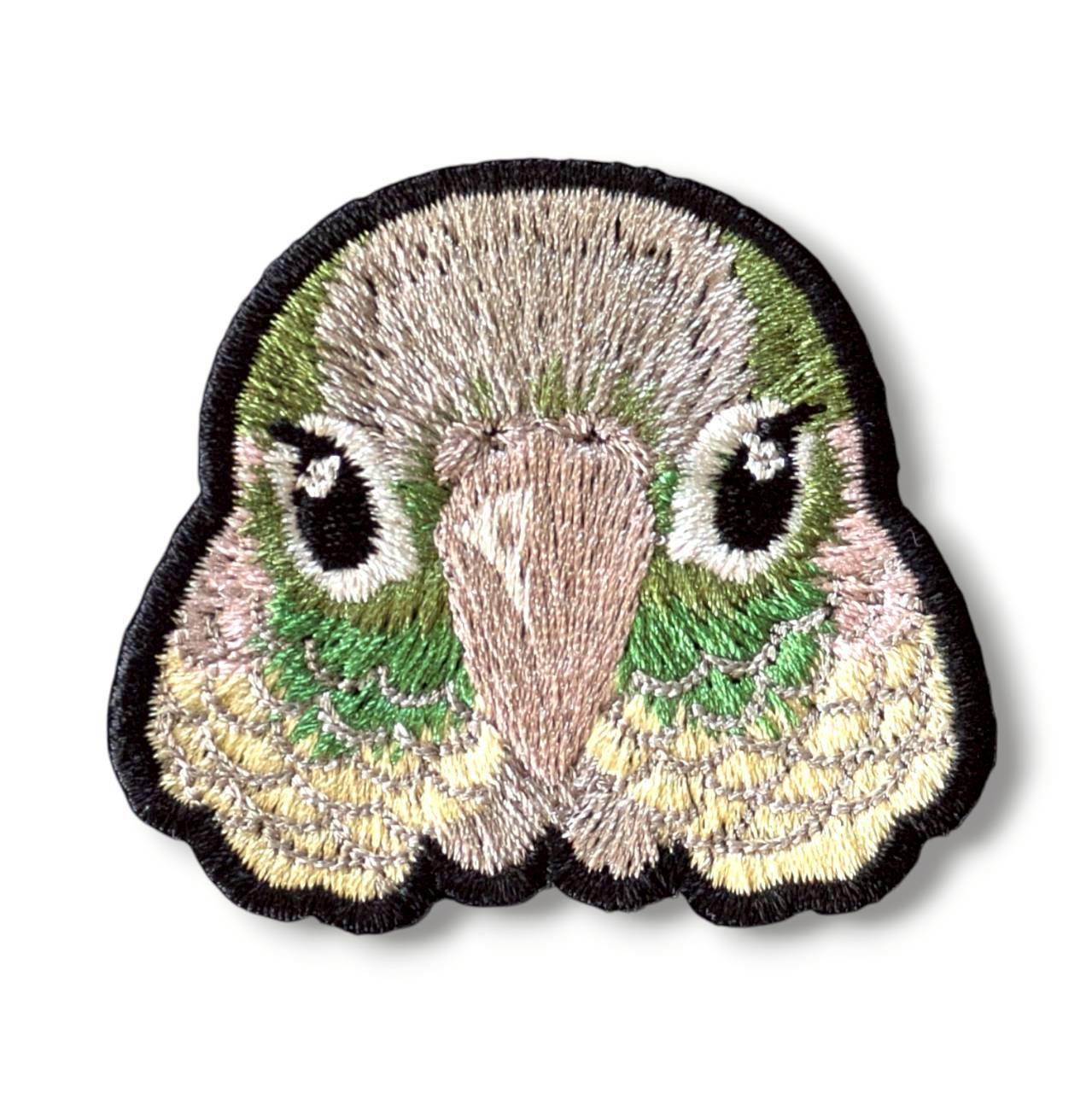ウロコインコの証明写真刺繍ワッペン