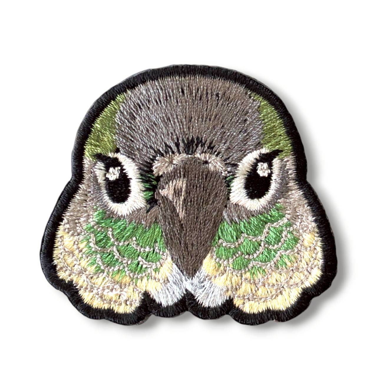 ウロコインコの証明写真刺繍ワッペン