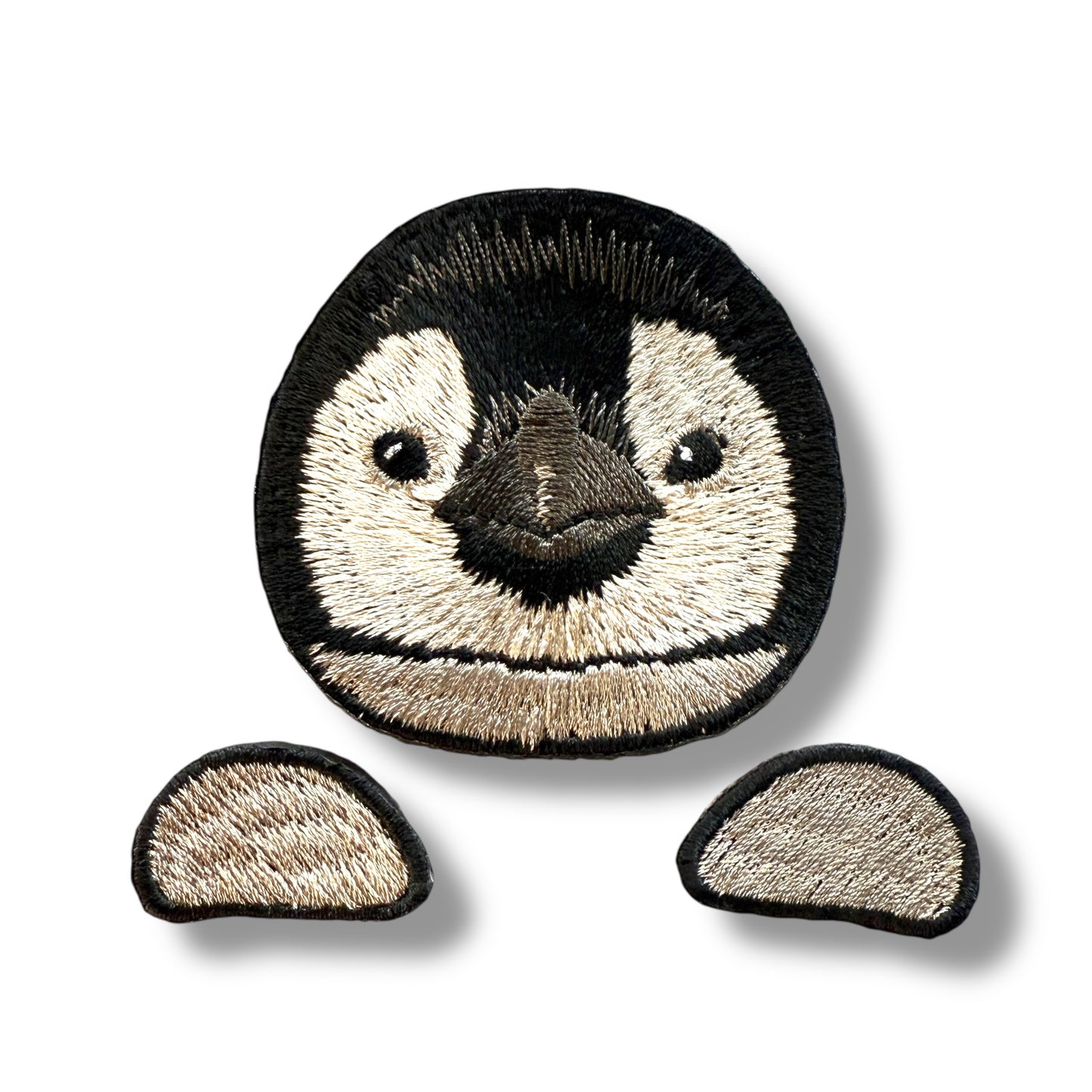 コウテイペンギンヒナの証明写真刺繍ワッペン