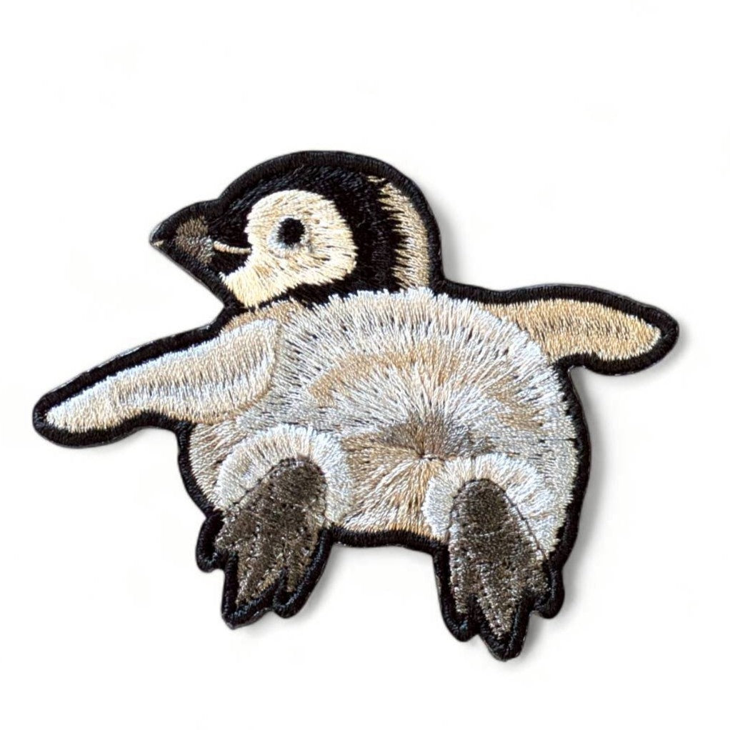 エンペラーペンギンヒナのペンケツ刺繍ワッペン