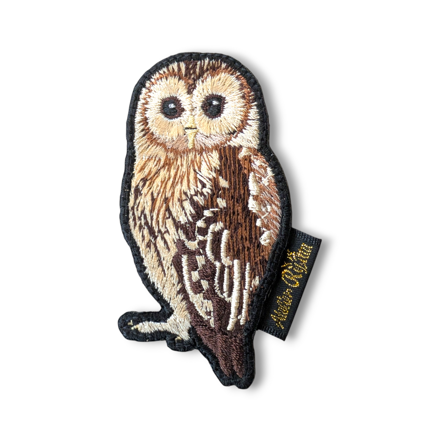 モリフクロウの刺繍ワッペン