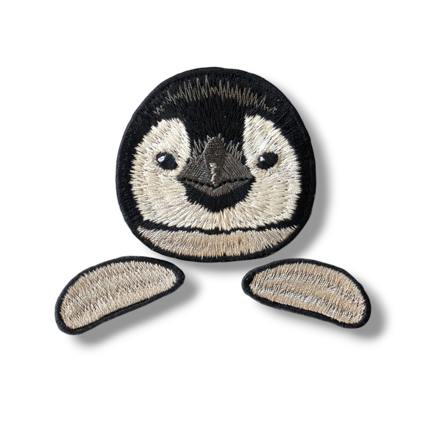 コウテイペンギンヒナの証明写真刺繍ワッペン