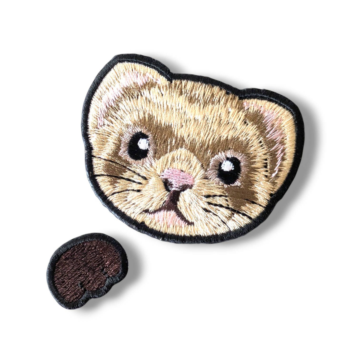 フェレットの刺繍ワッペン