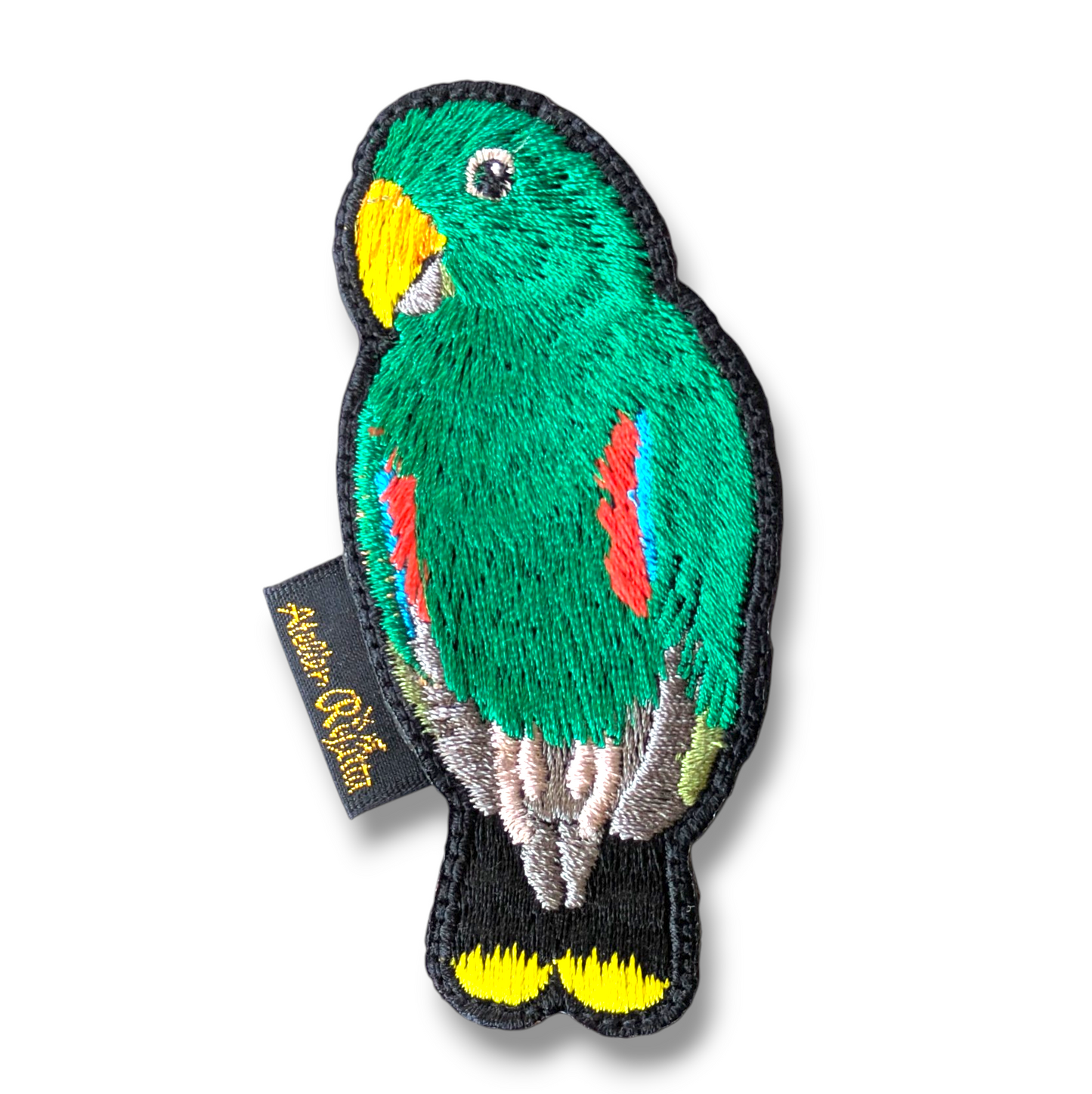 オオハナインコの刺繍ワッペン