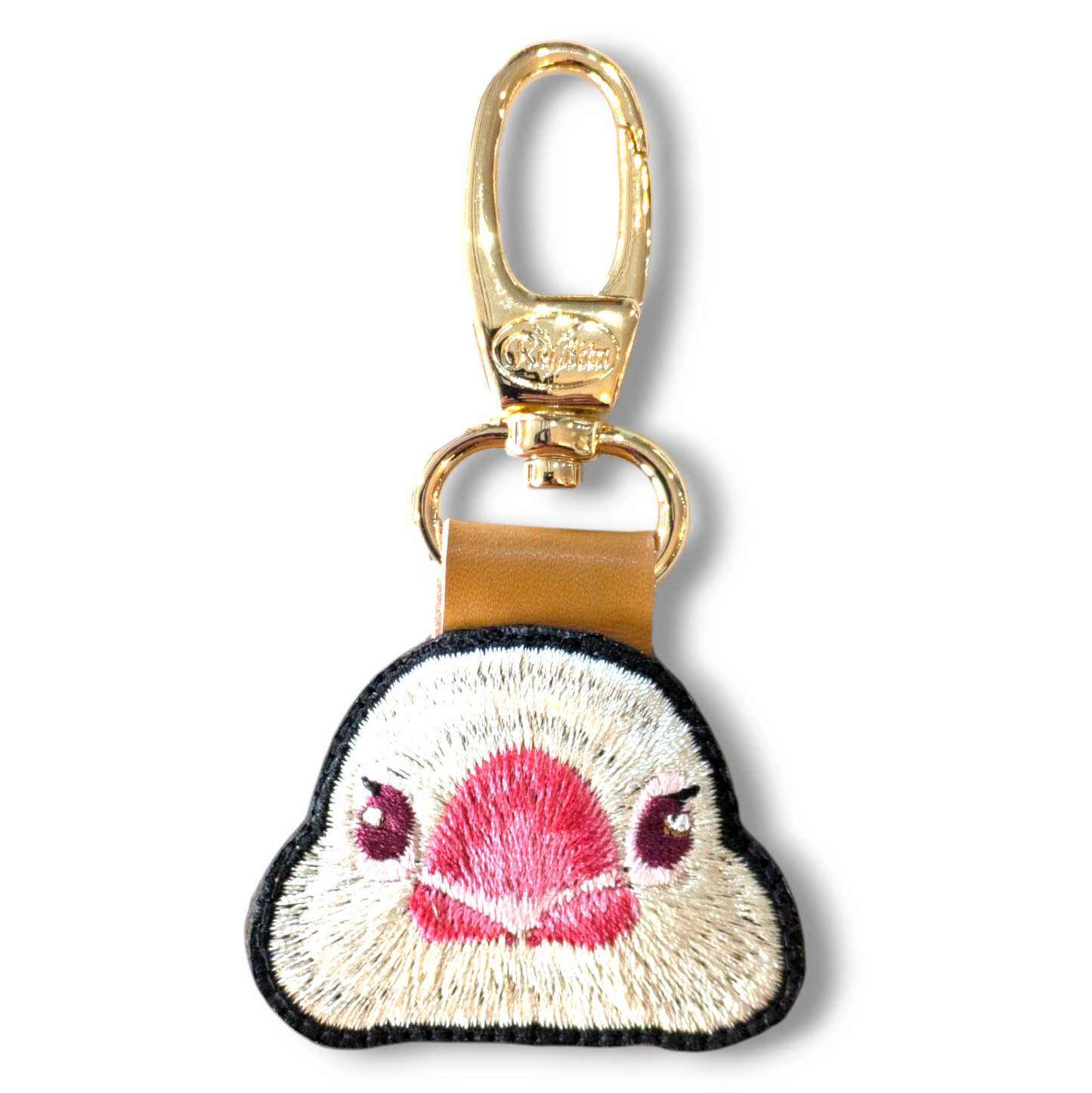 文鳥の証明写真刺繍ワッペン