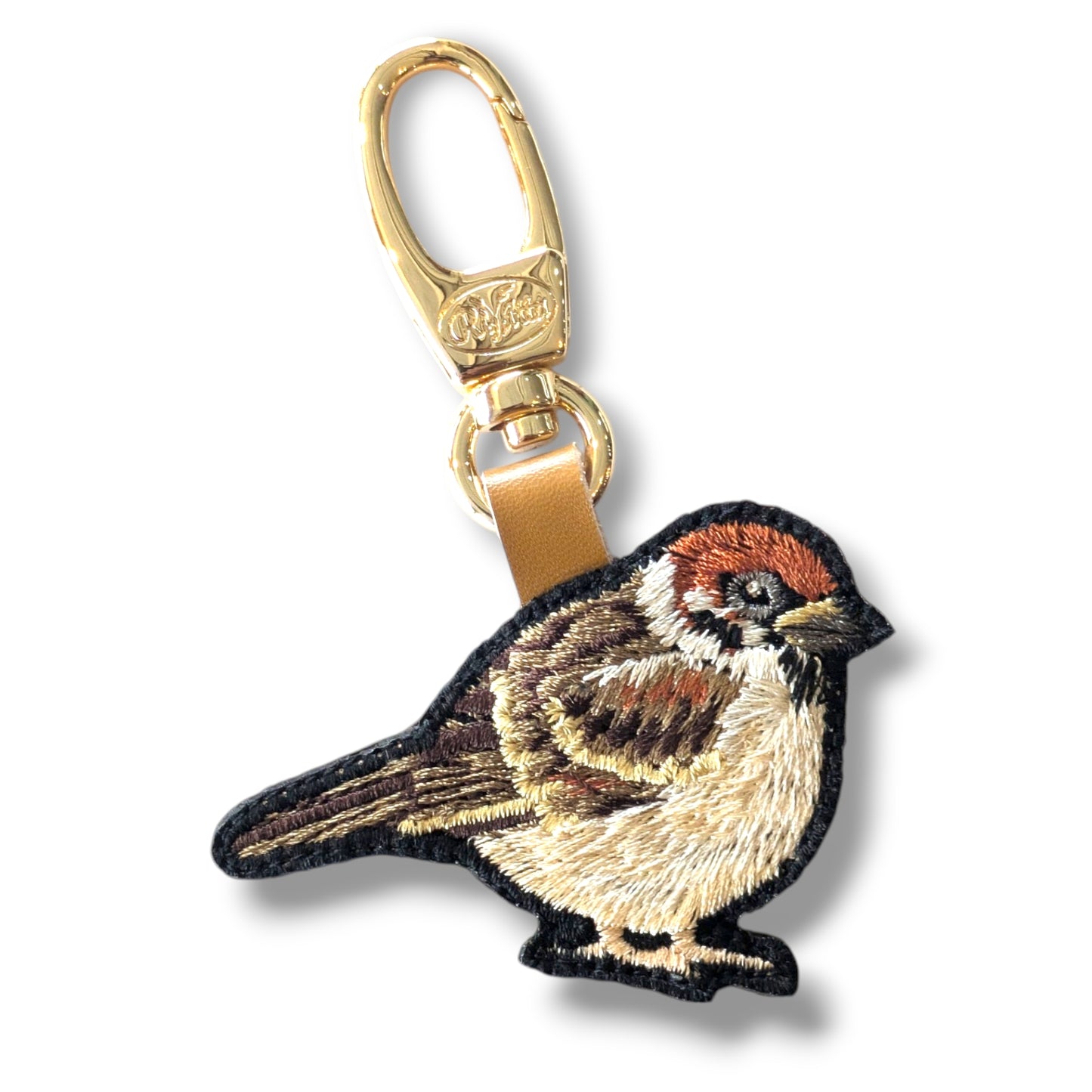 スズメの刺繍ワッペン