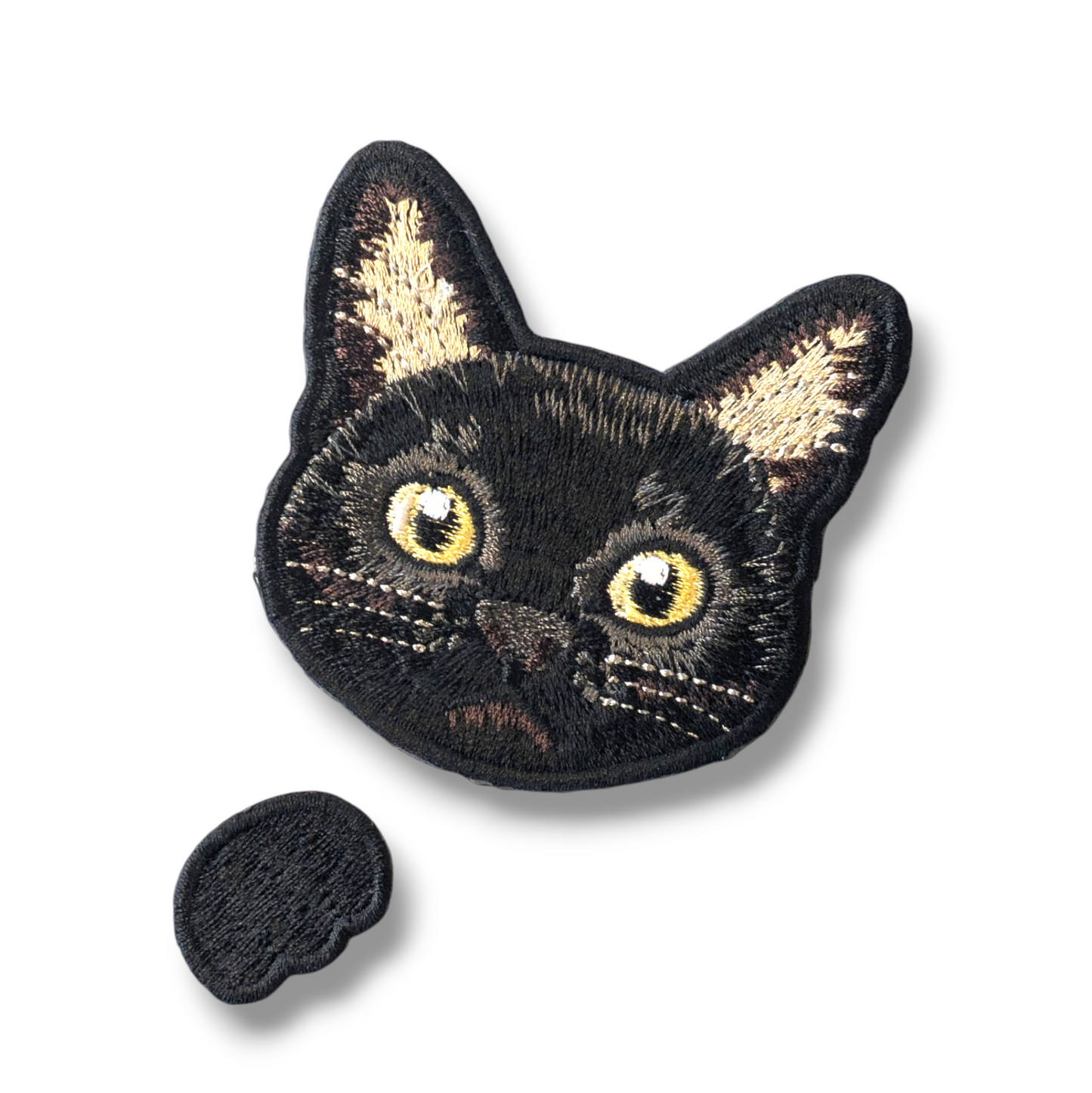 黒猫の刺繍ワッペン