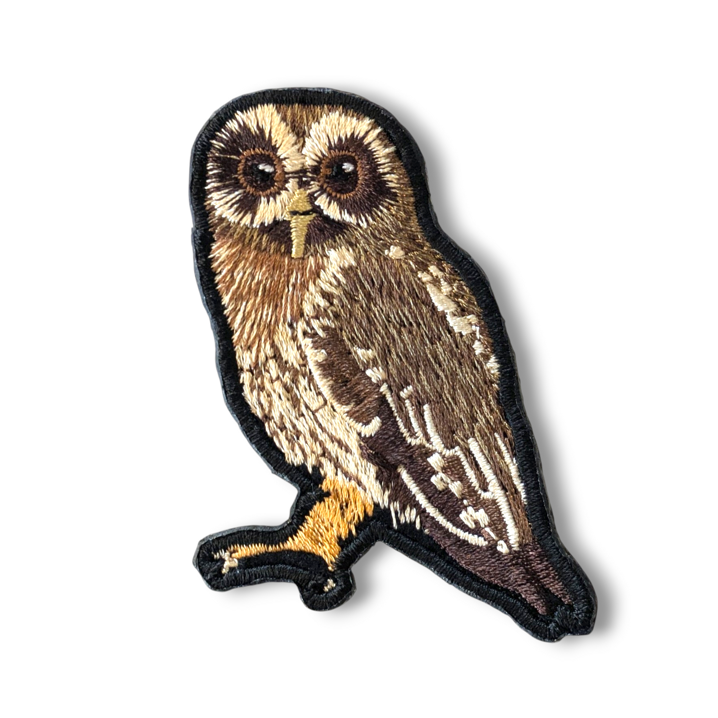 ナンベイヒナフクロウの刺繍ワッペン