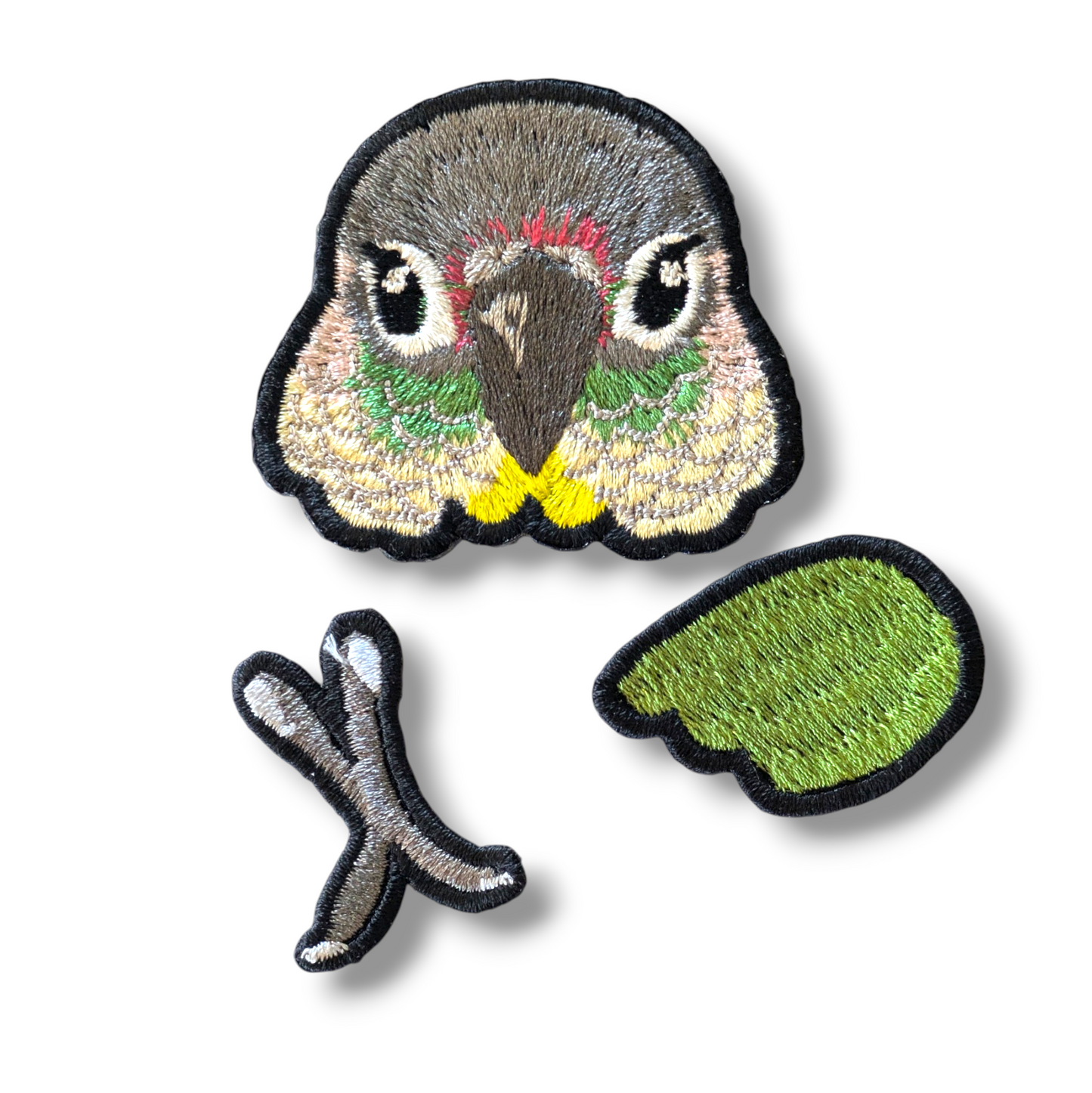 ウロコインコの証明写真刺繍ワッペン