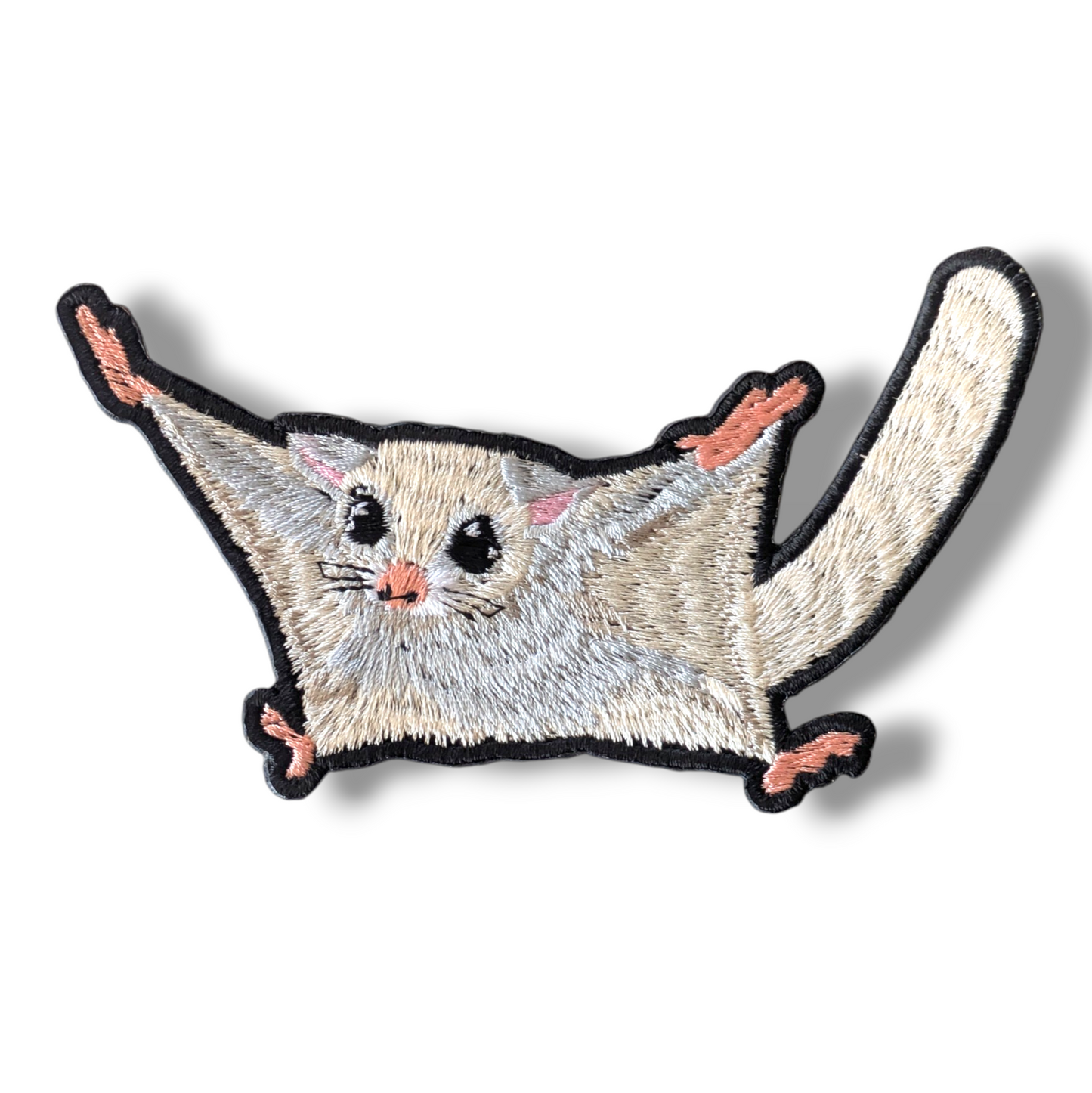 フクロモモンガ(フライング)の刺繍ワッペン