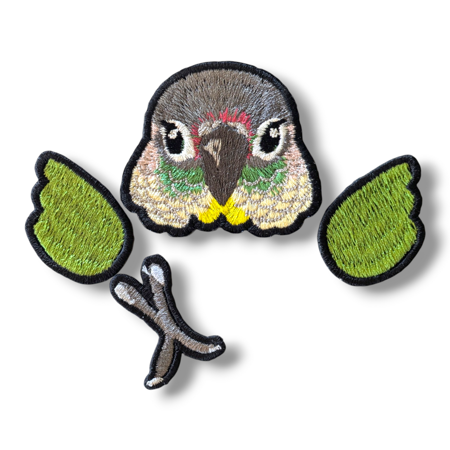 ウロコインコの証明写真刺繍ワッペン