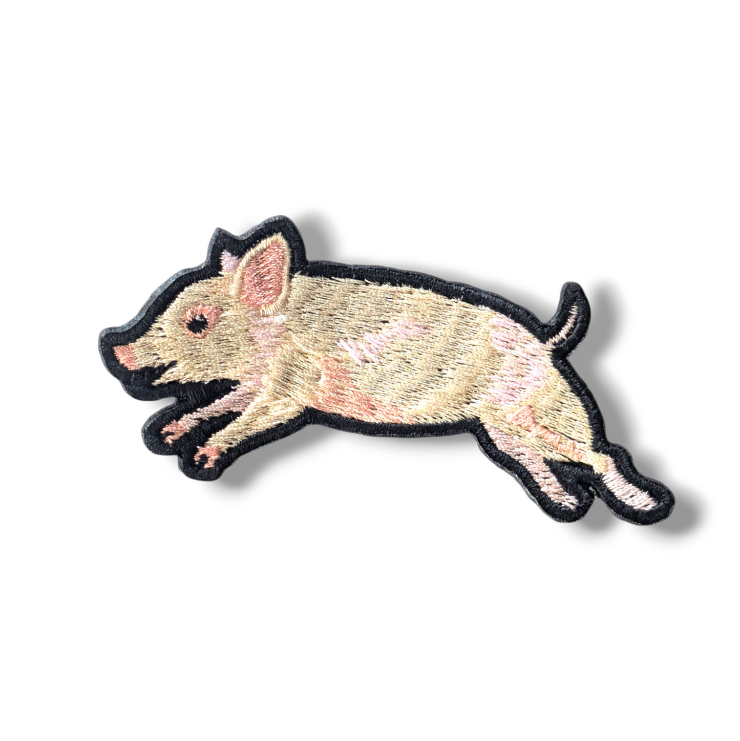 ミニブタの刺繍ワッペン