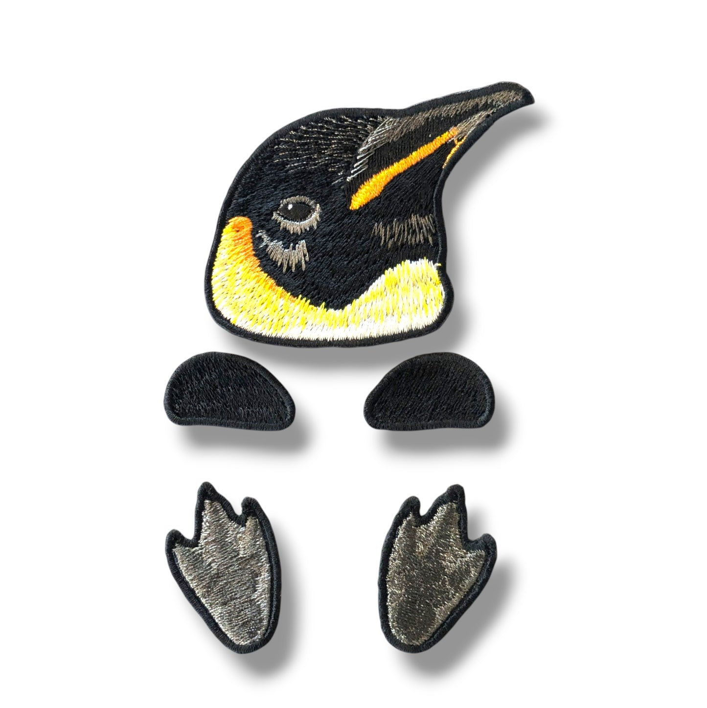 コウテイペンギンの証明写真刺繍ワッペン
