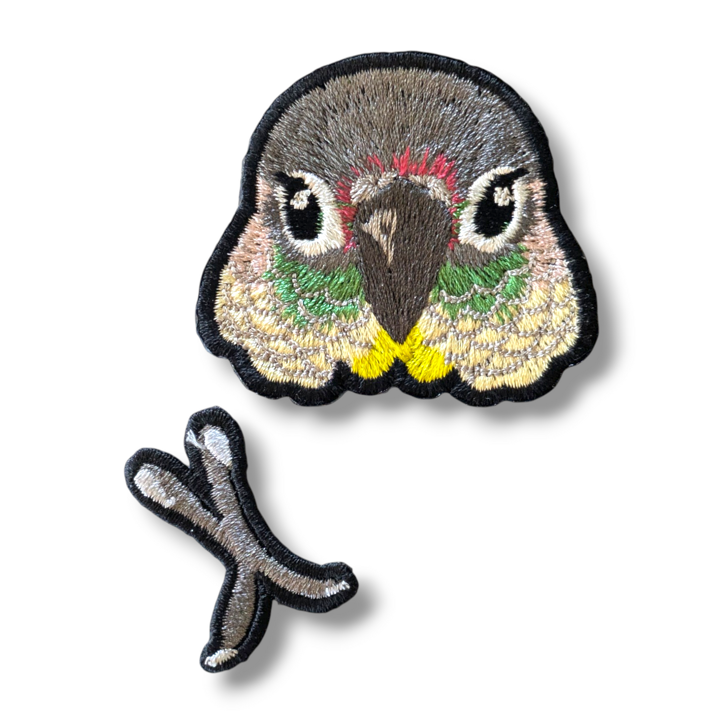 ウロコインコの証明写真刺繍ワッペン