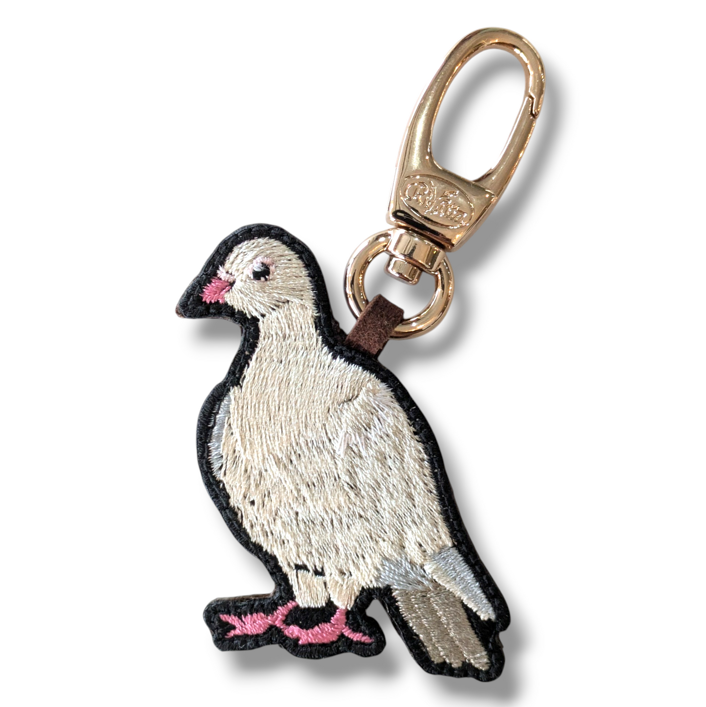 ジュズカケバトの刺繍ワッペン
