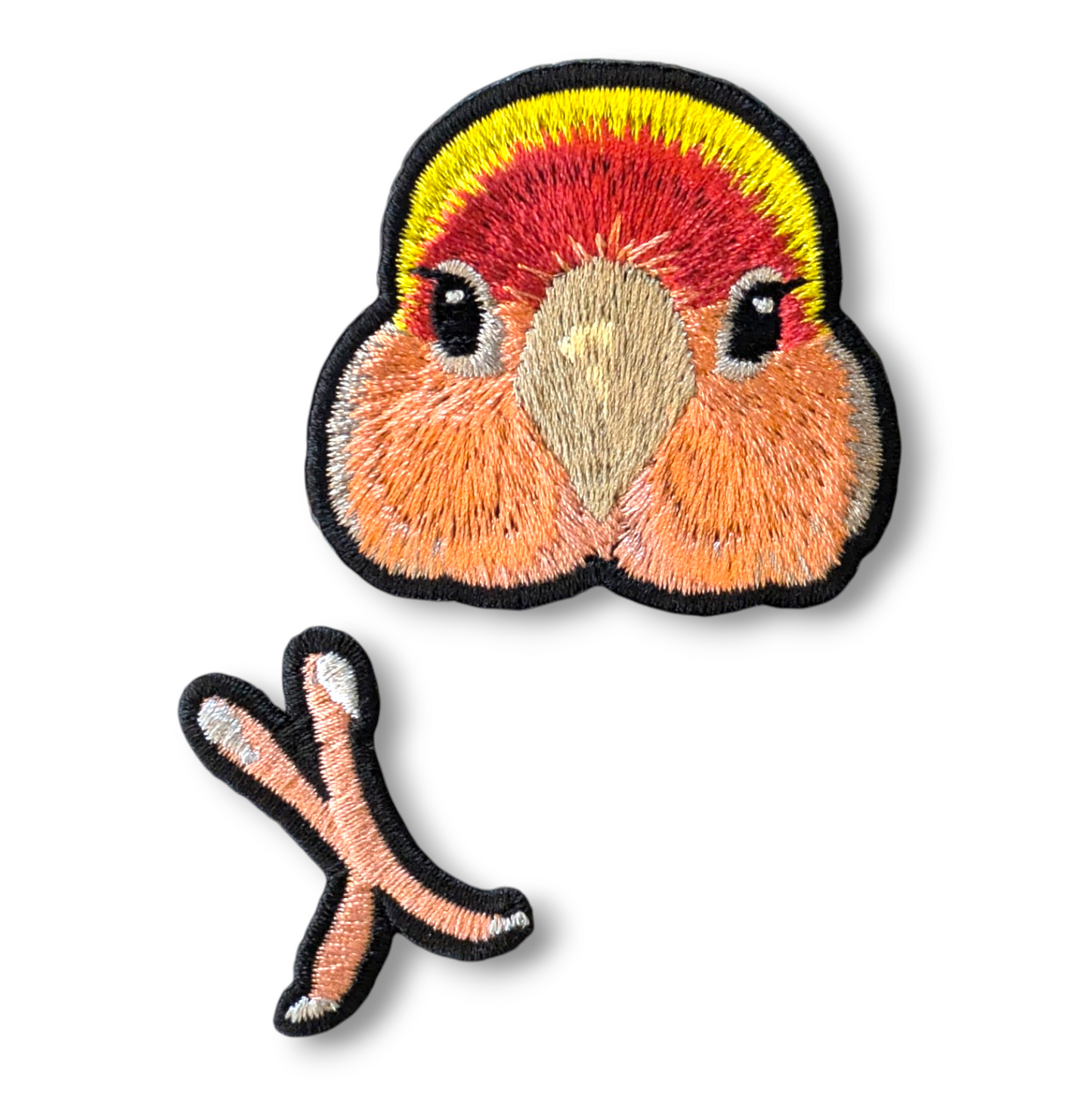 コザクラインコの証明写真刺繍ワッペン