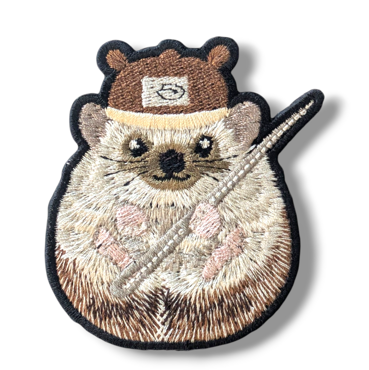 ハリネズミの刺繍ワッペン