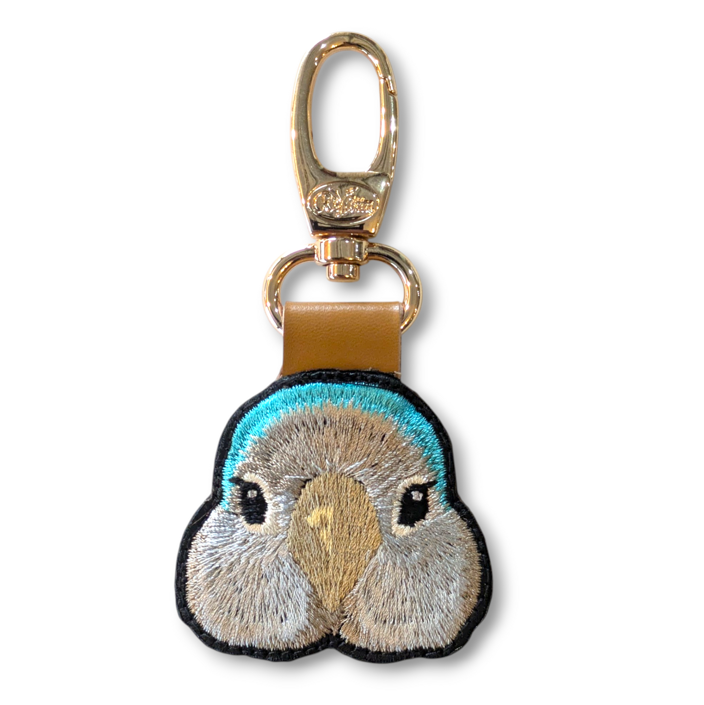 オキナインコの証明写真刺繍ワッペン