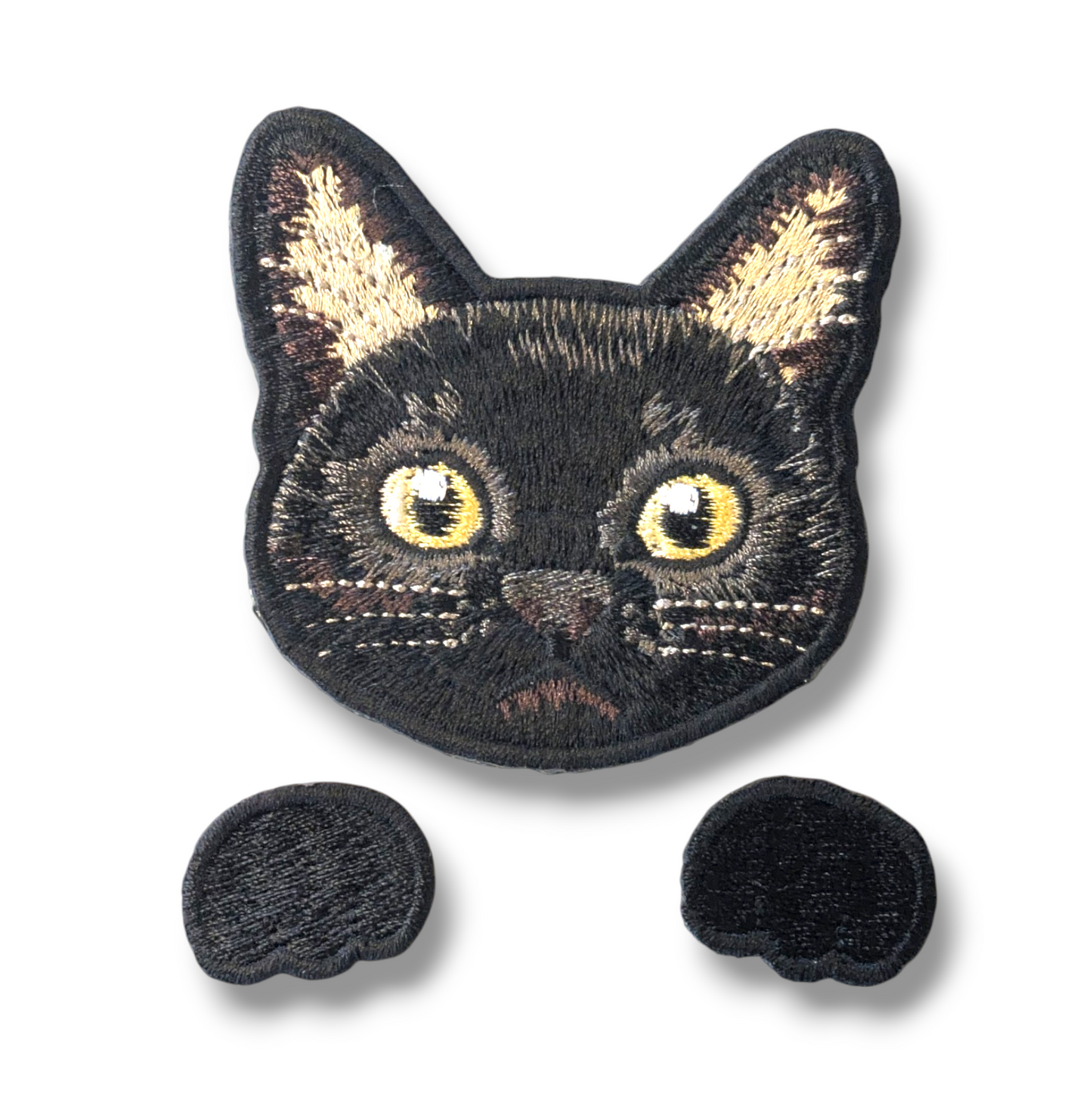 黒猫の刺繍ワッペン