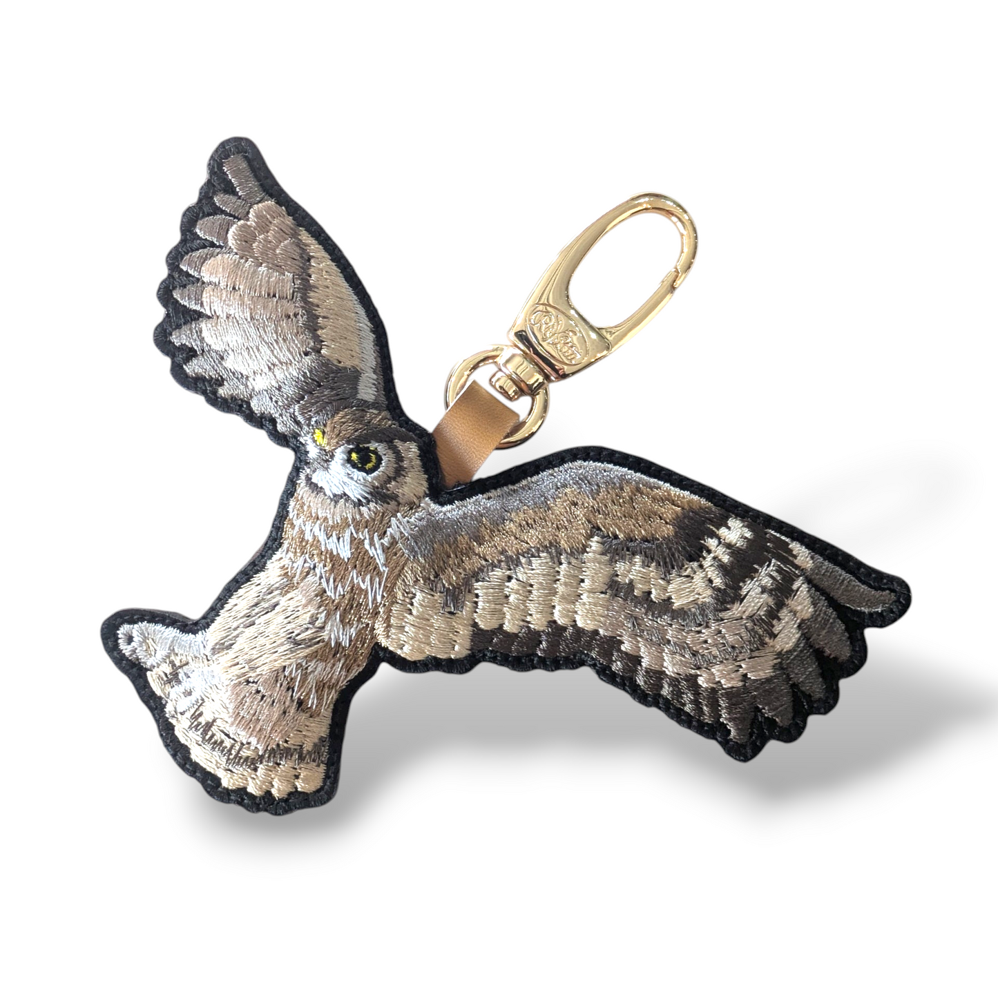 アフリカワシミミズクの刺繍ワッペン