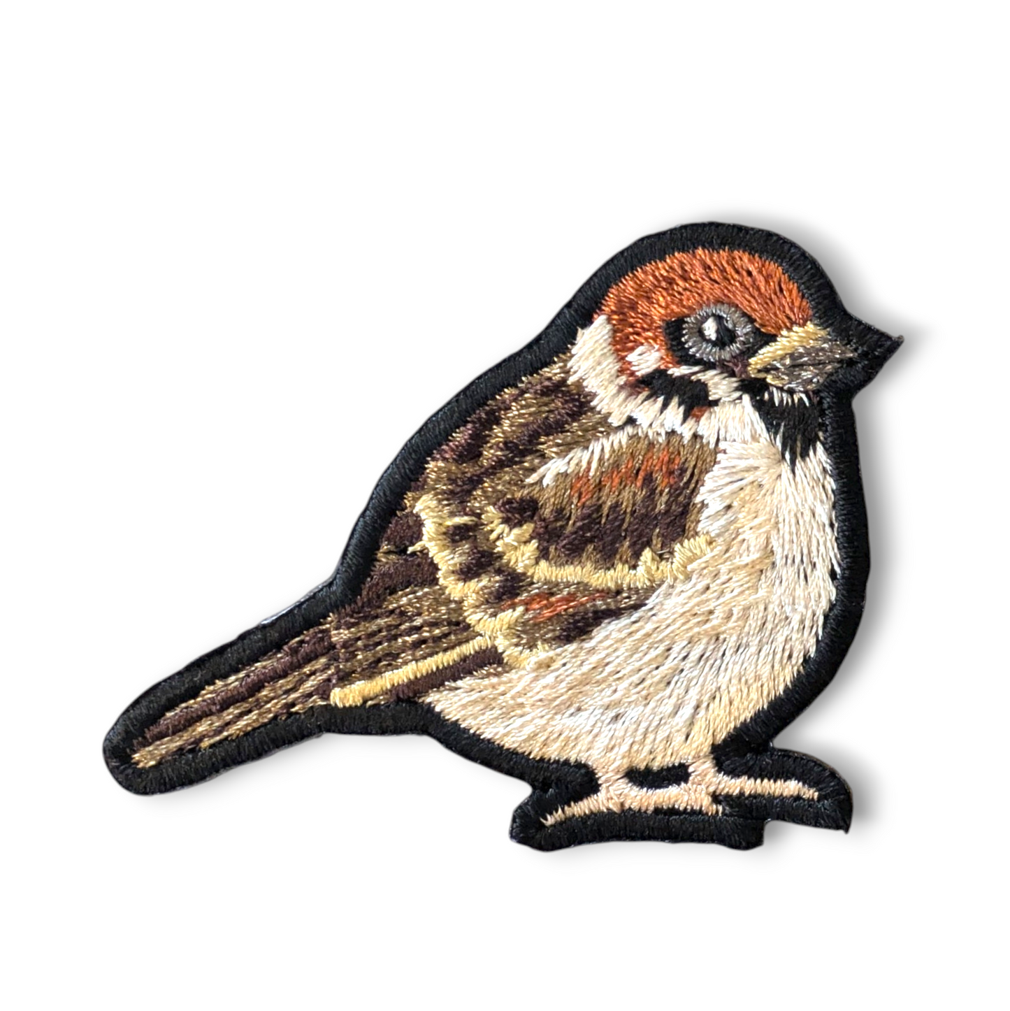 スズメの刺繍ワッペン