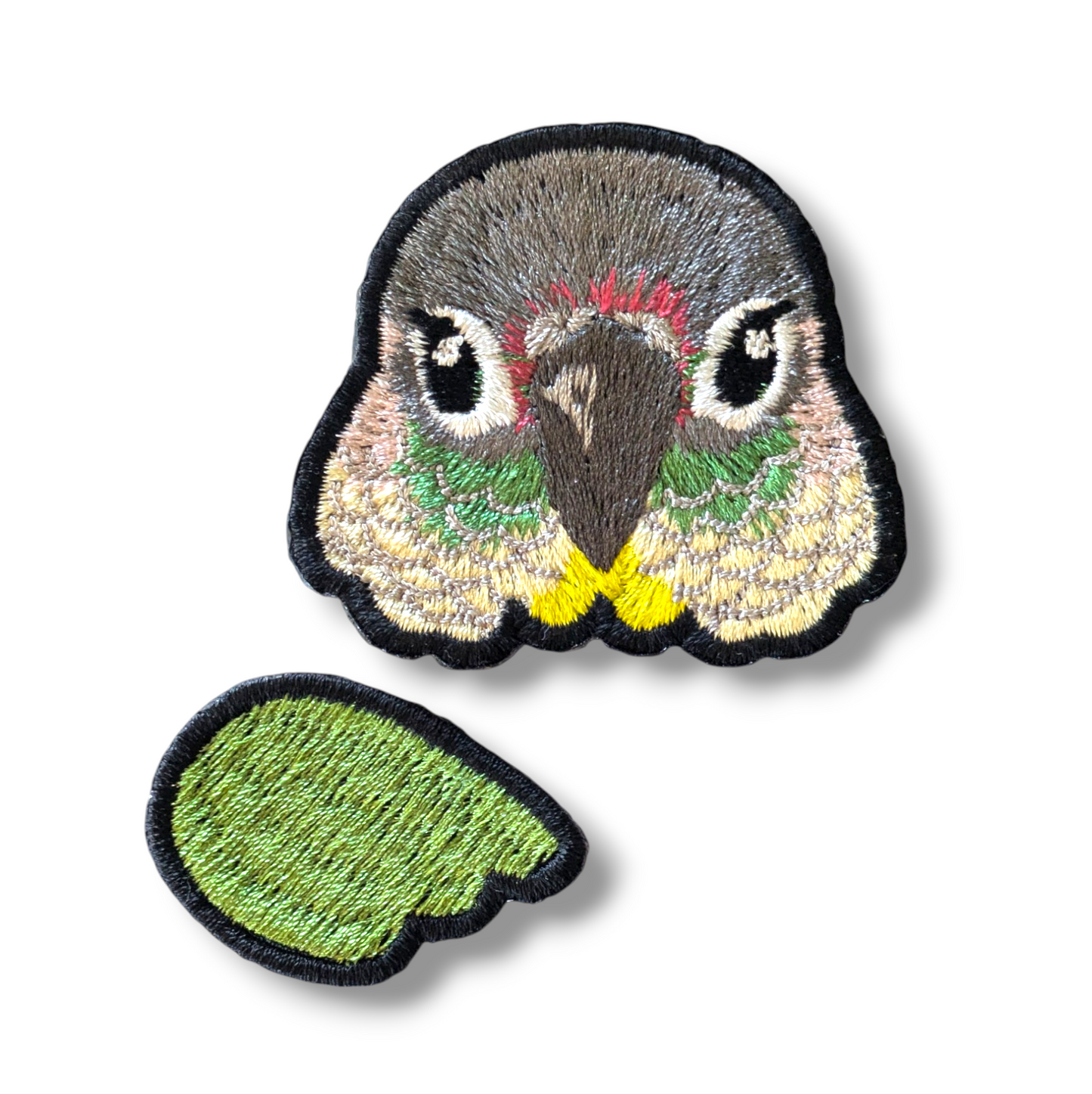 ウロコインコの証明写真刺繍ワッペン