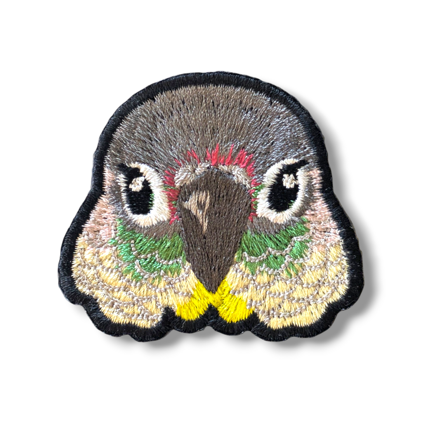 ウロコインコの証明写真刺繍ワッペン