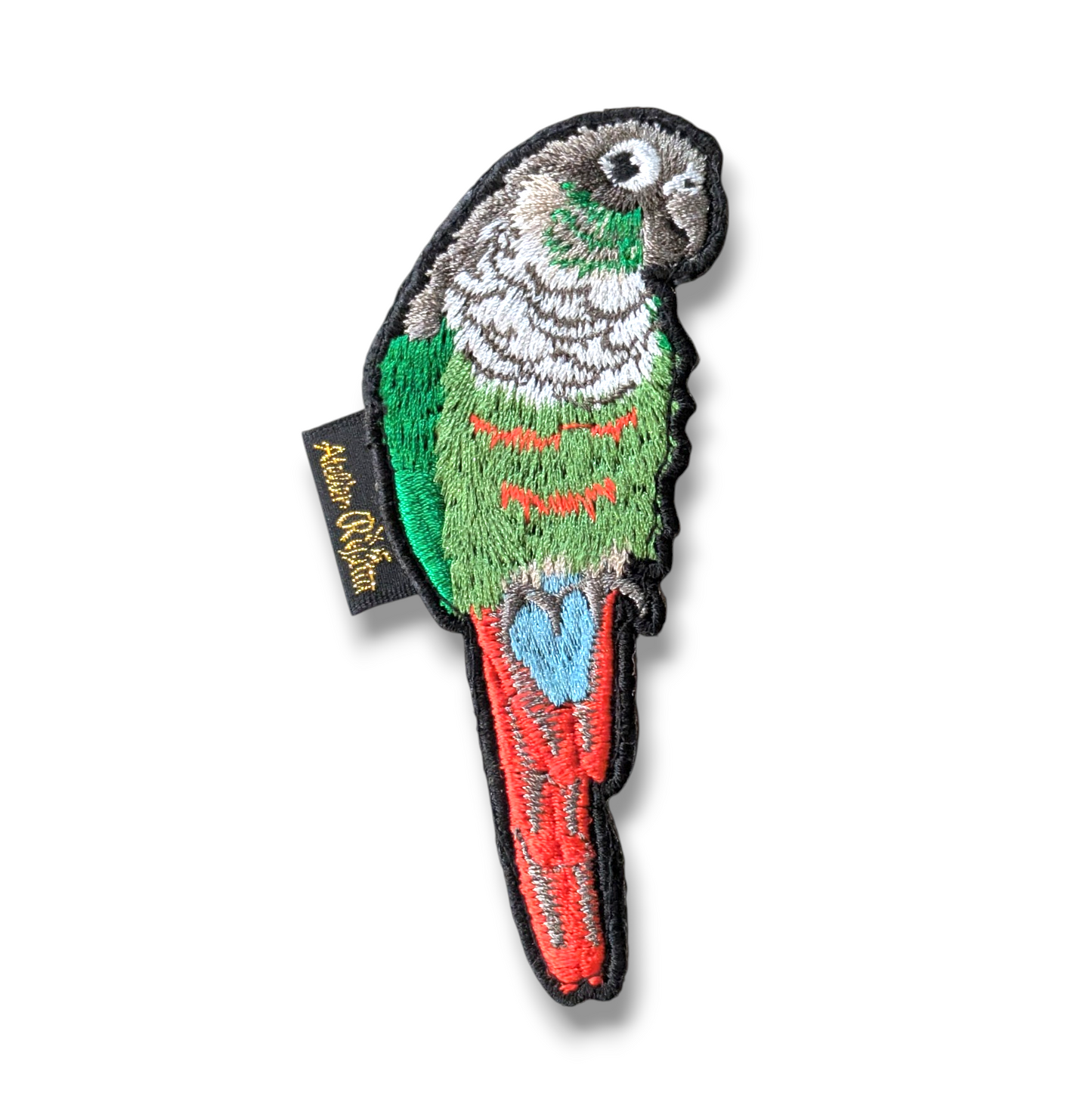ウロコインコの刺繍ワッペン