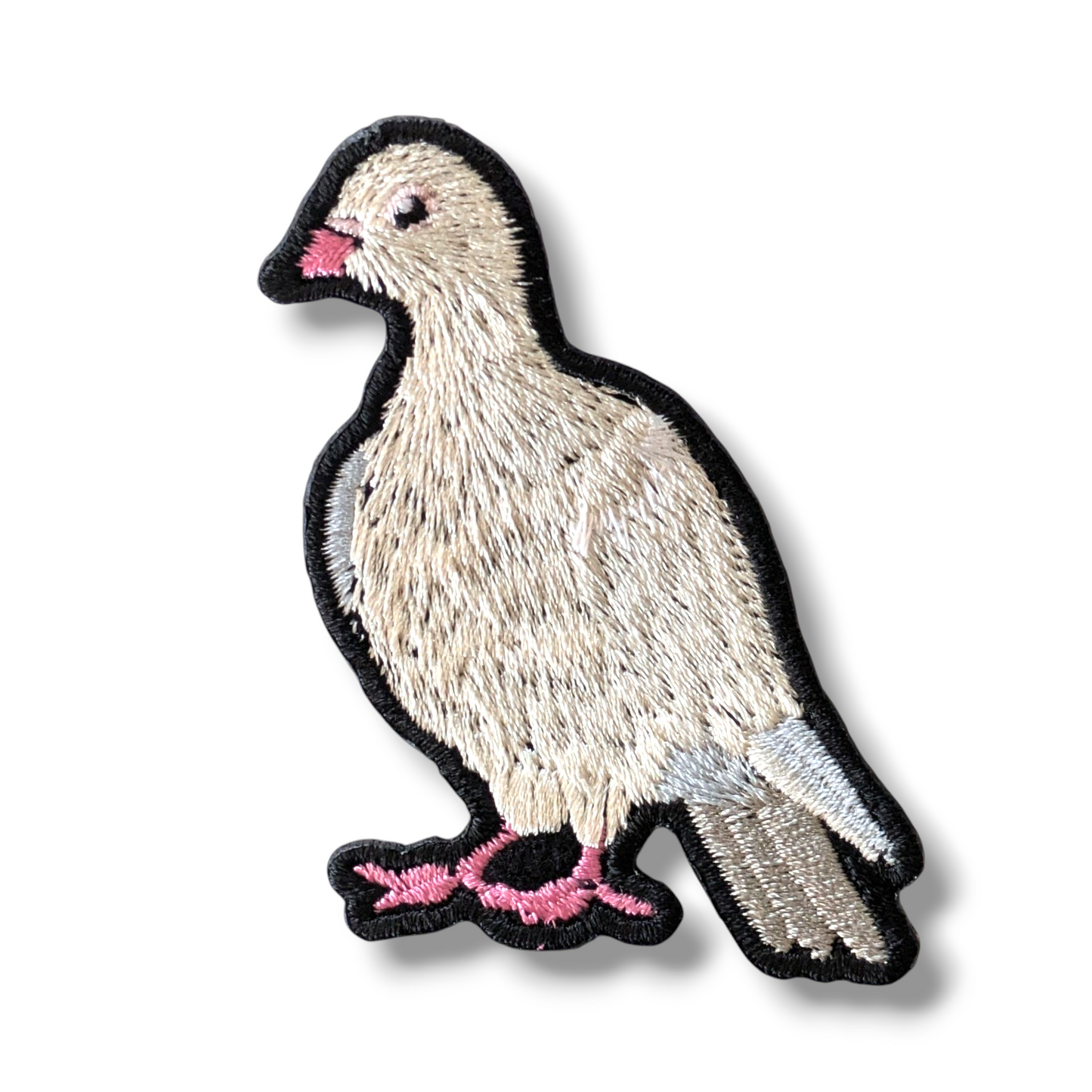 ジュズカケバトの刺繍ワッペン