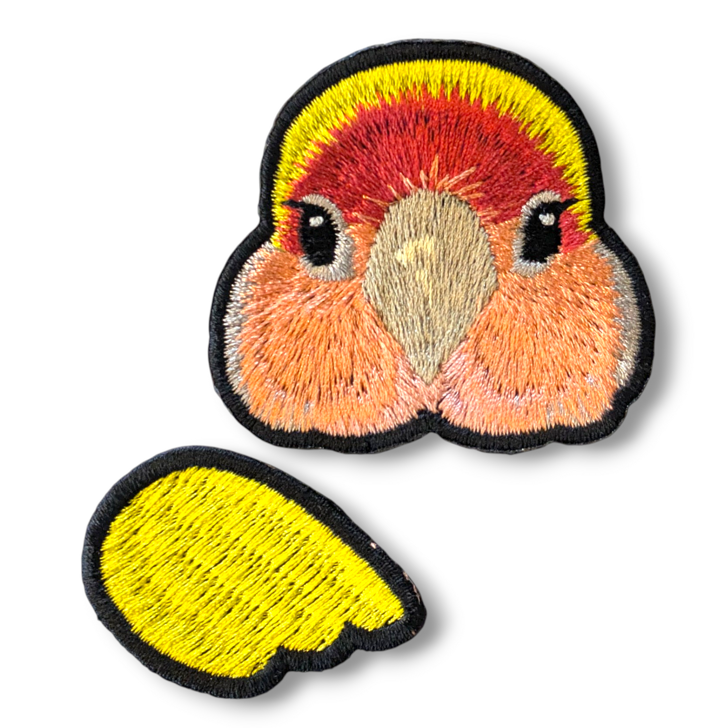 コザクラインコの証明写真刺繍ワッペン