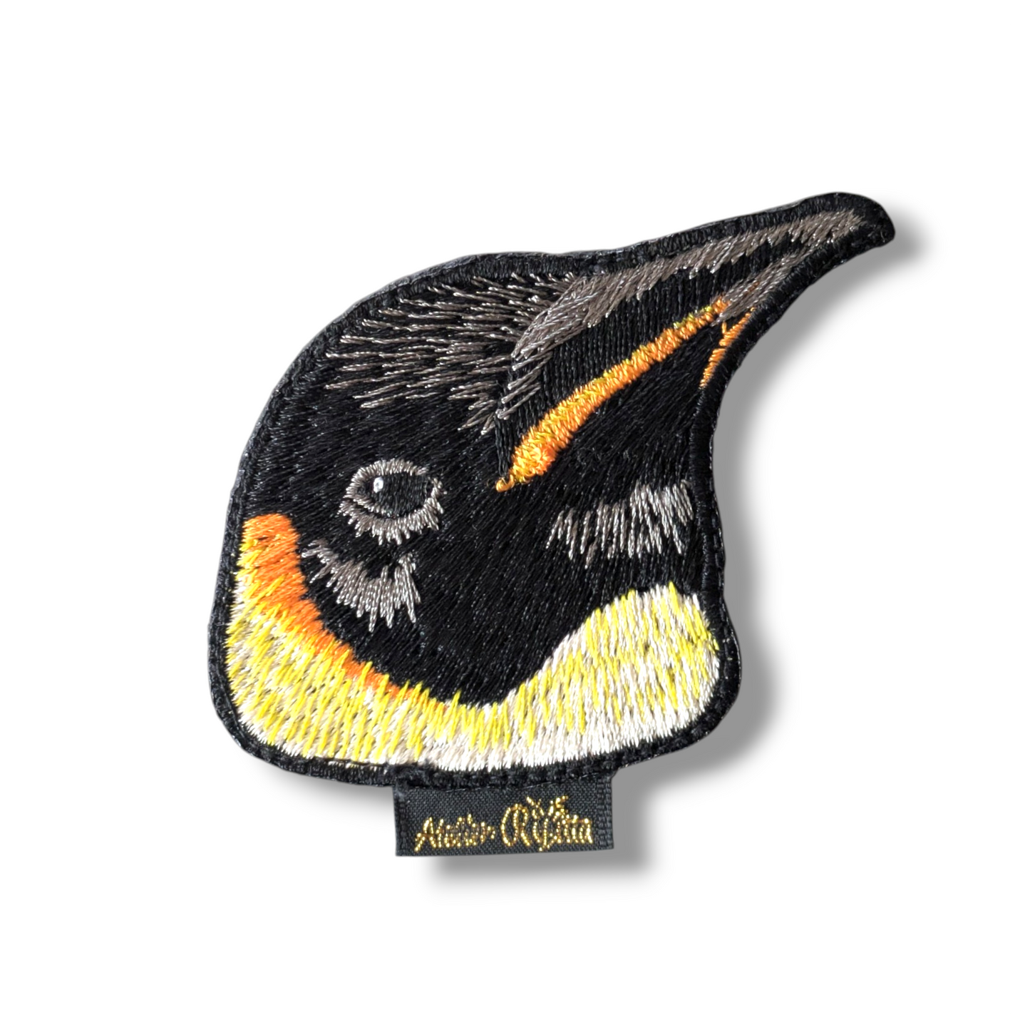 コウテイペンギンの証明写真刺繍ワッペン